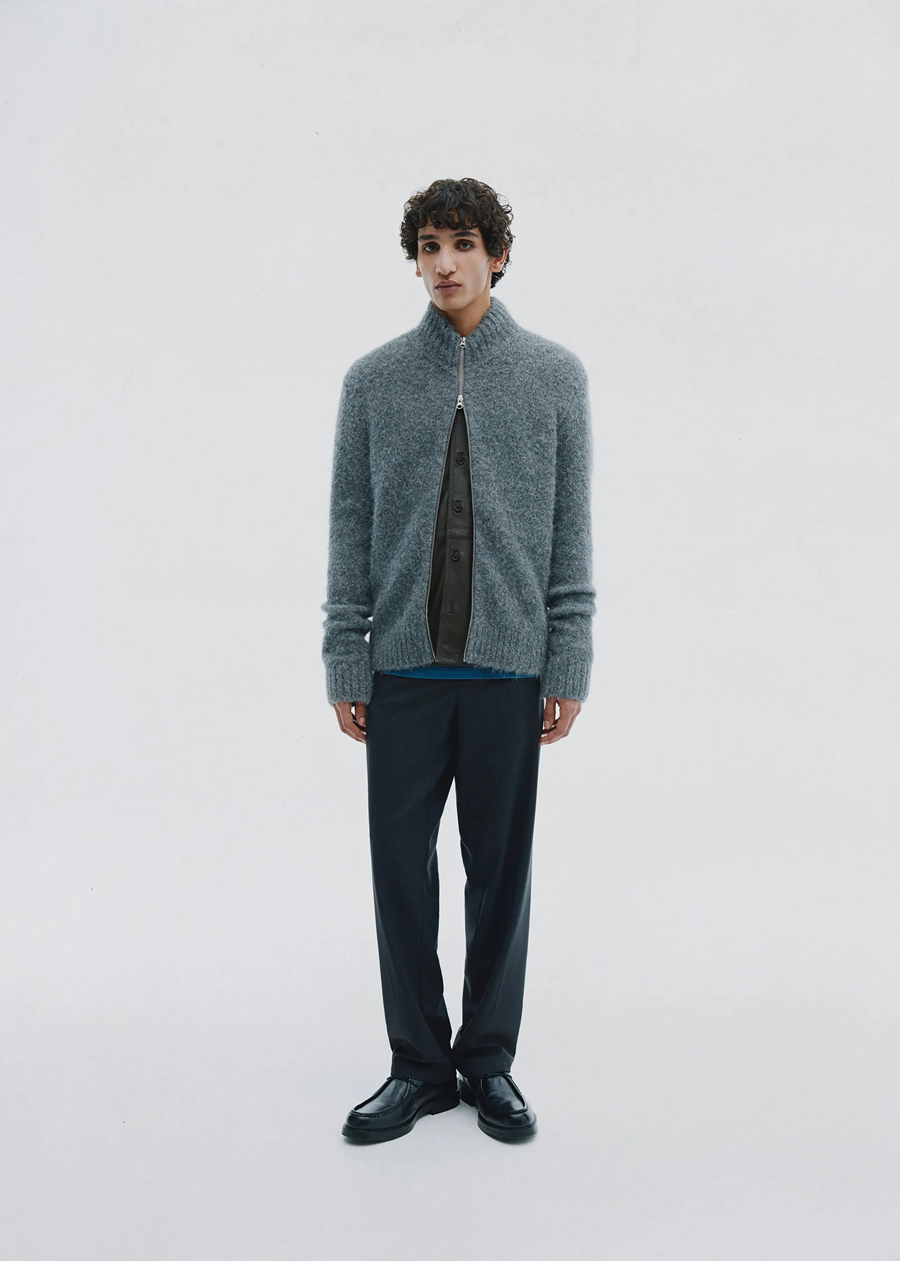 Samsøe Samsøe Sajean Zip Cardigan - Iron Gate sold by Frankie Shop product image thumbnail 2