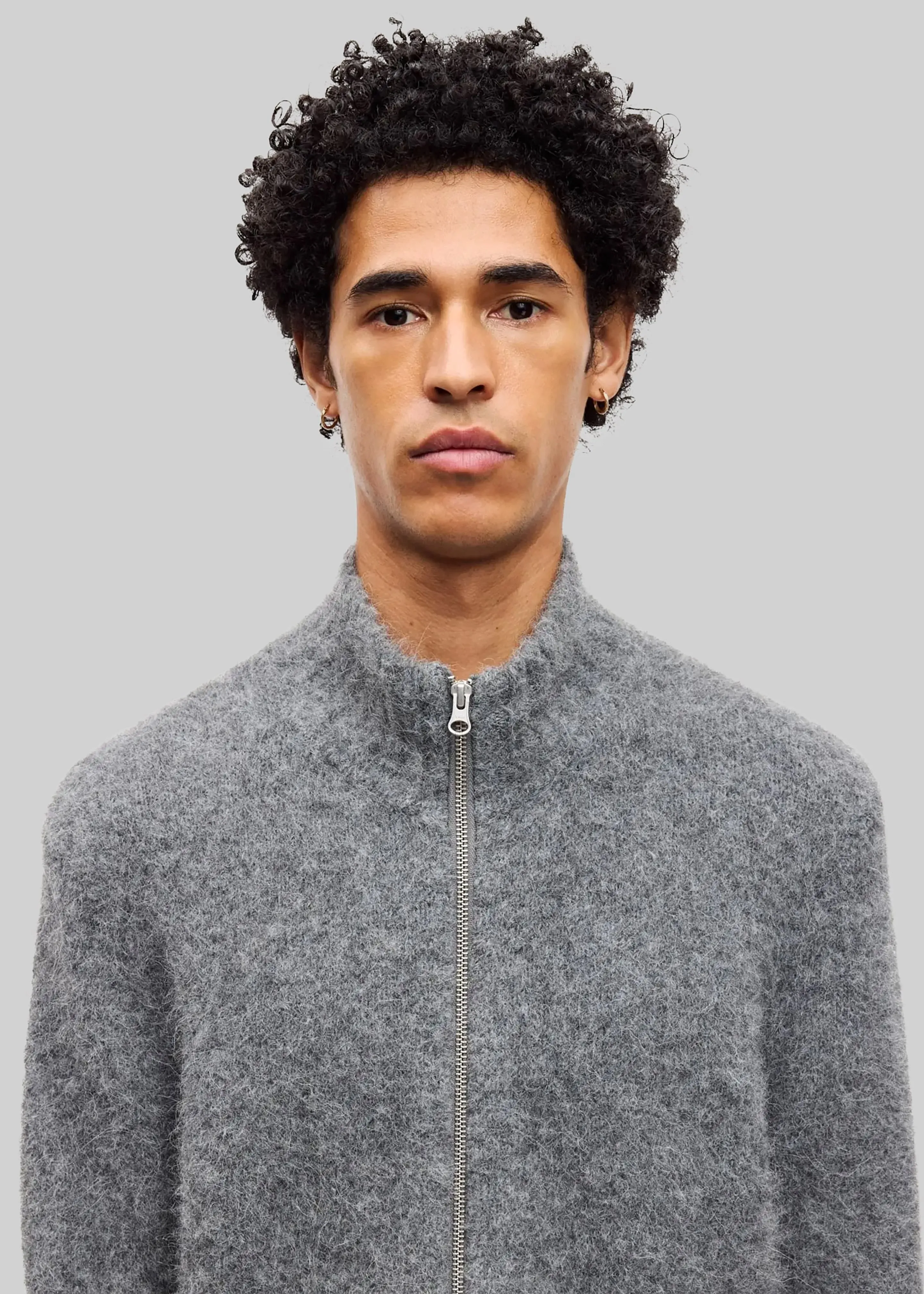 Samsøe Samsøe Sajean Zip Cardigan - Iron Gate sold by Frankie Shop product image thumbnail 3