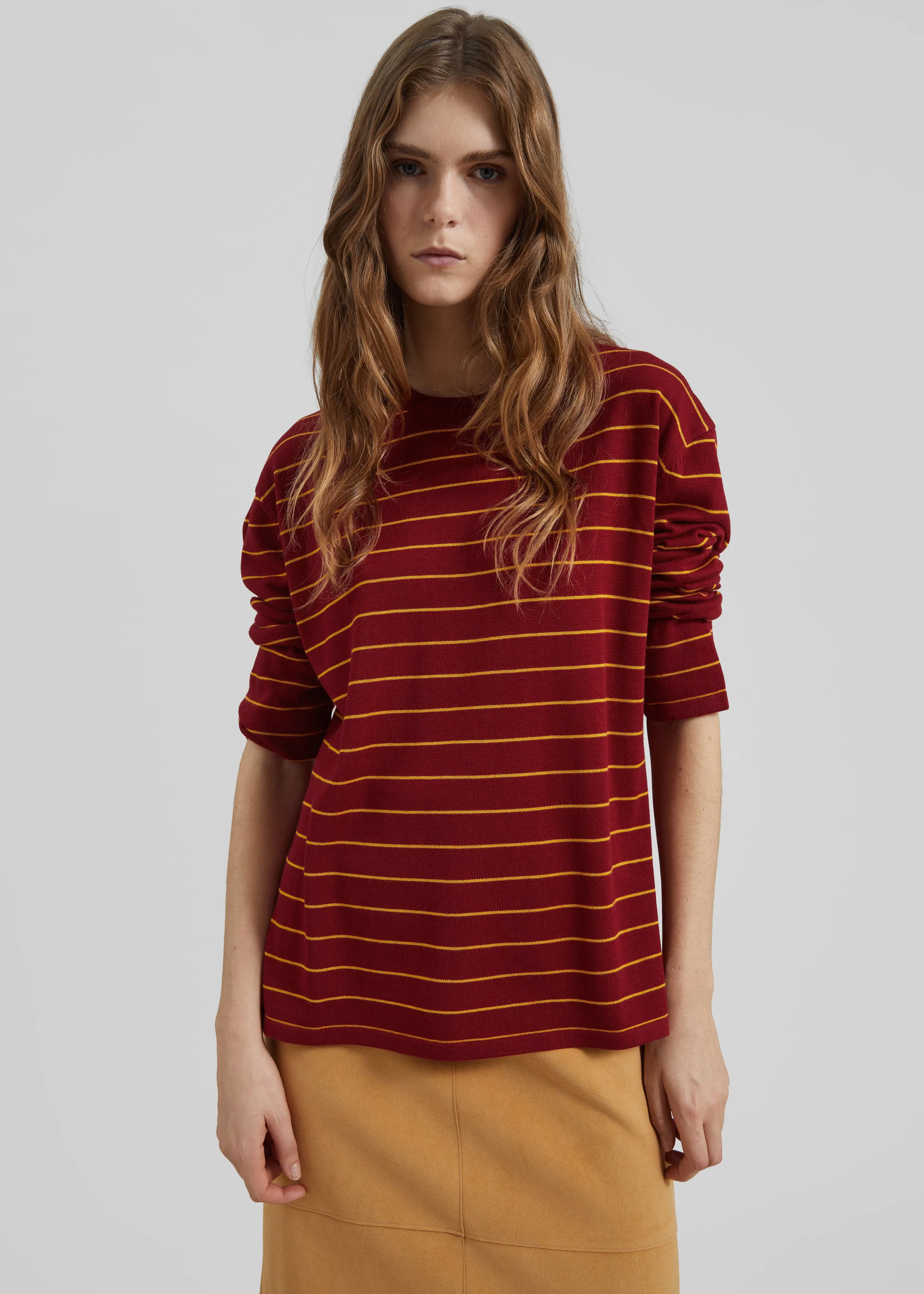 Sena Knit Pullover - Red/Yellow Stripe sold by Frankie Shop product image thumbnail 4