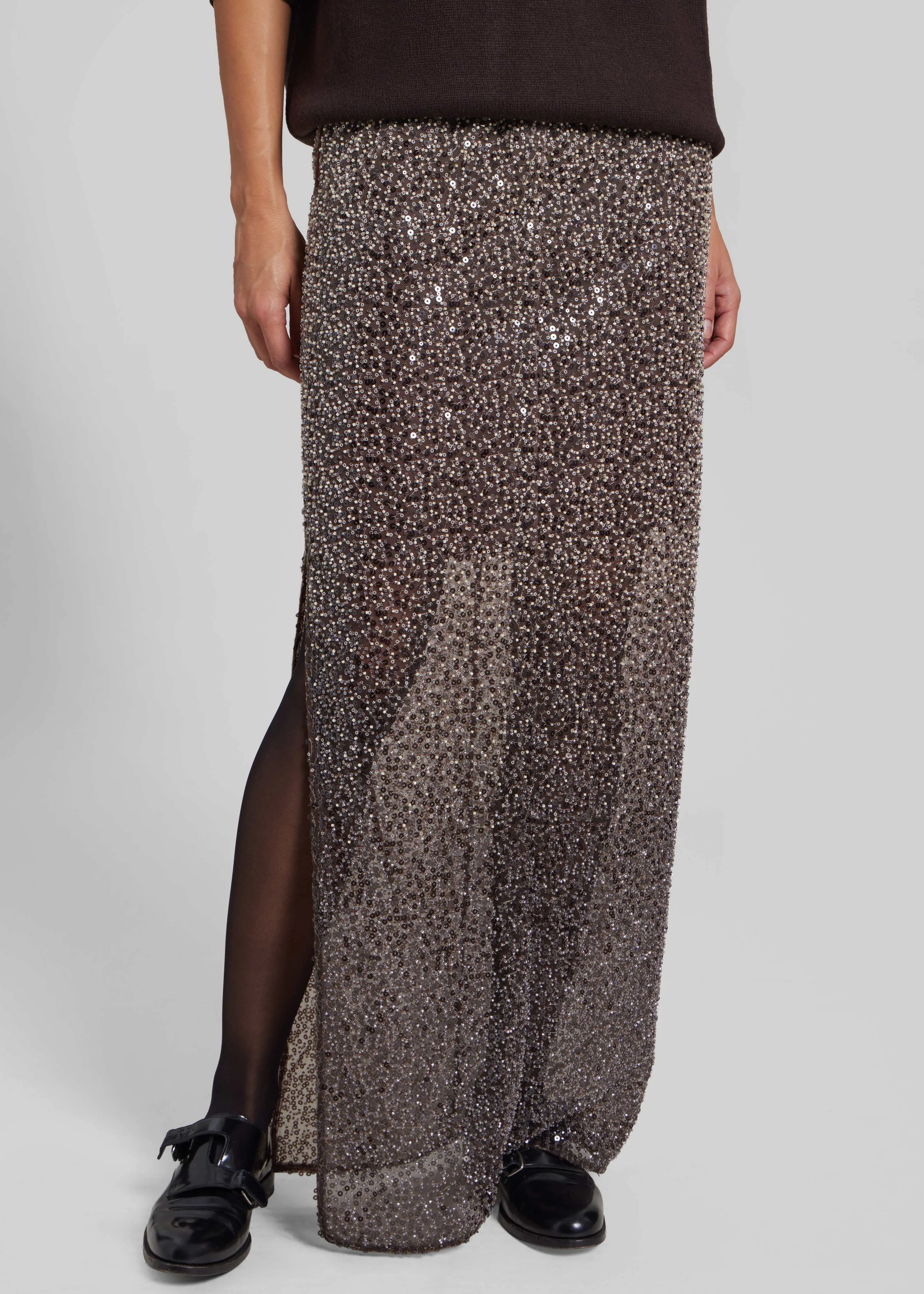 Rotate Beaded Maxi Skirt - Nougat Comb sold by Frankie Shop product image thumbnail 4