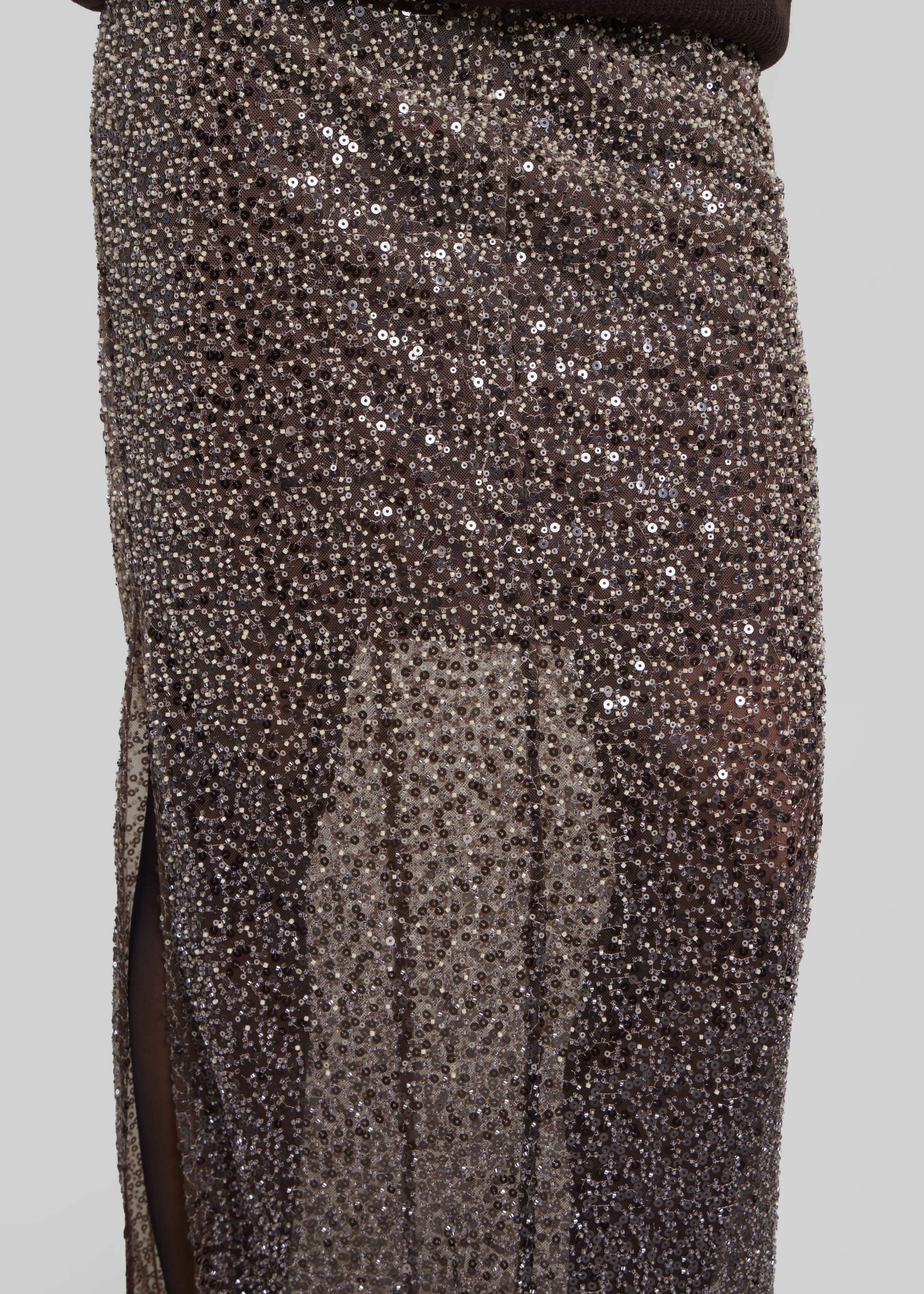 Rotate Beaded Maxi Skirt - Nougat Comb sold by Frankie Shop product image thumbnail 3