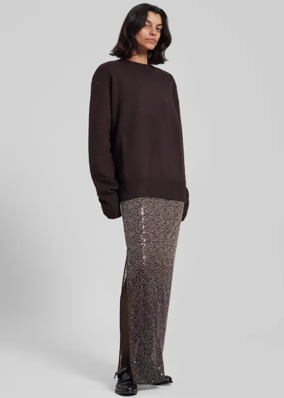 Rotate Beaded Maxi Skirt - Nougat Comb made by Frankie Shop