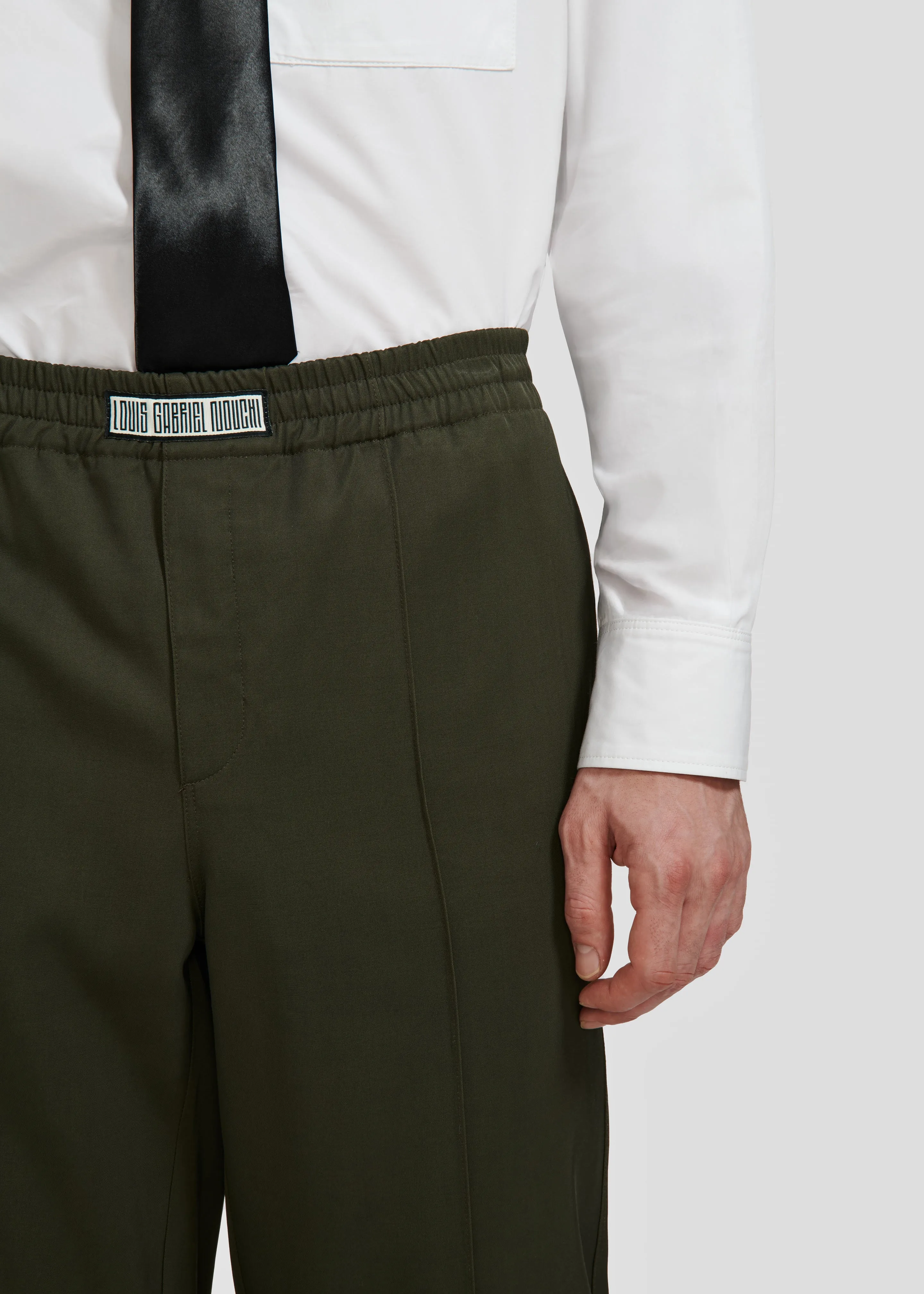 Louis Gabriel Nouchi Tapered Jogging Pants - Army sold by Frankie Shop product image thumbnail 3