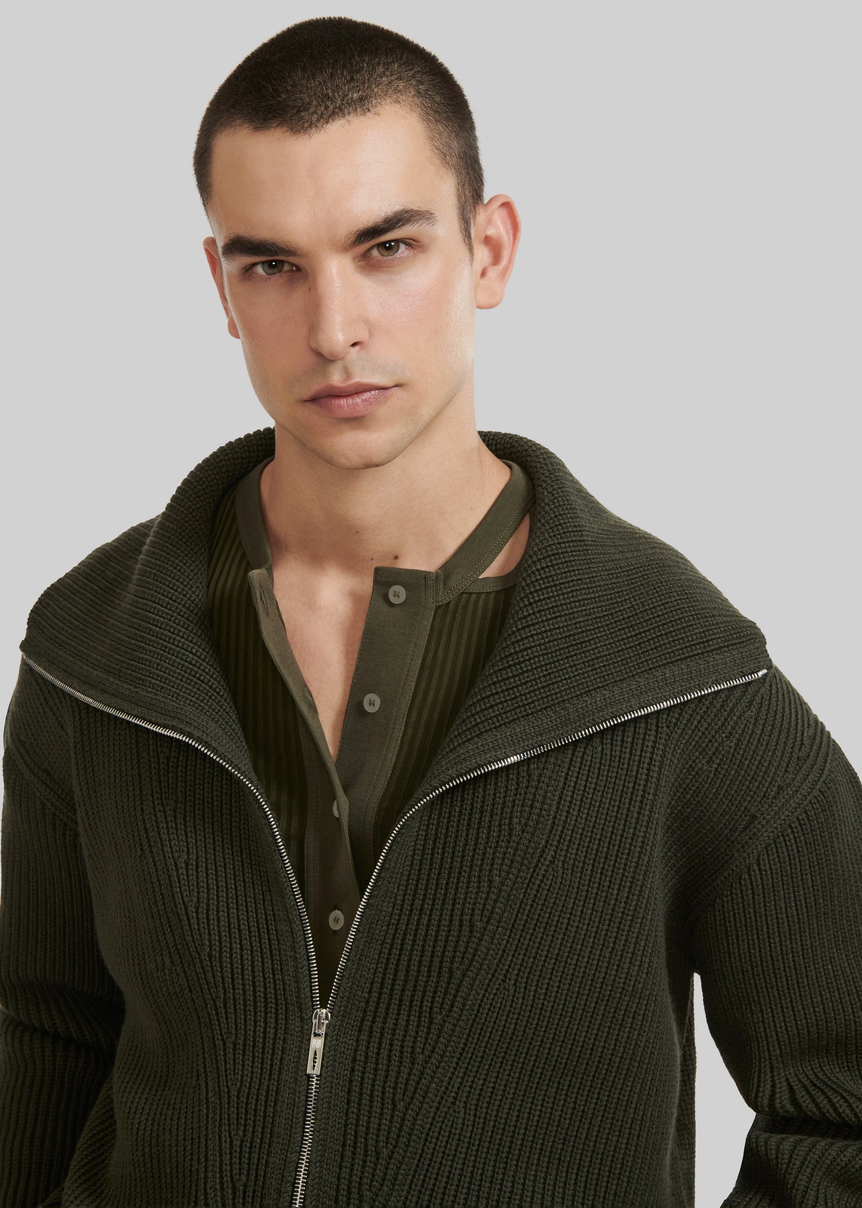 Louis Gabriel Nouchi Trucker Jumper - Army sold by Frankie Shop