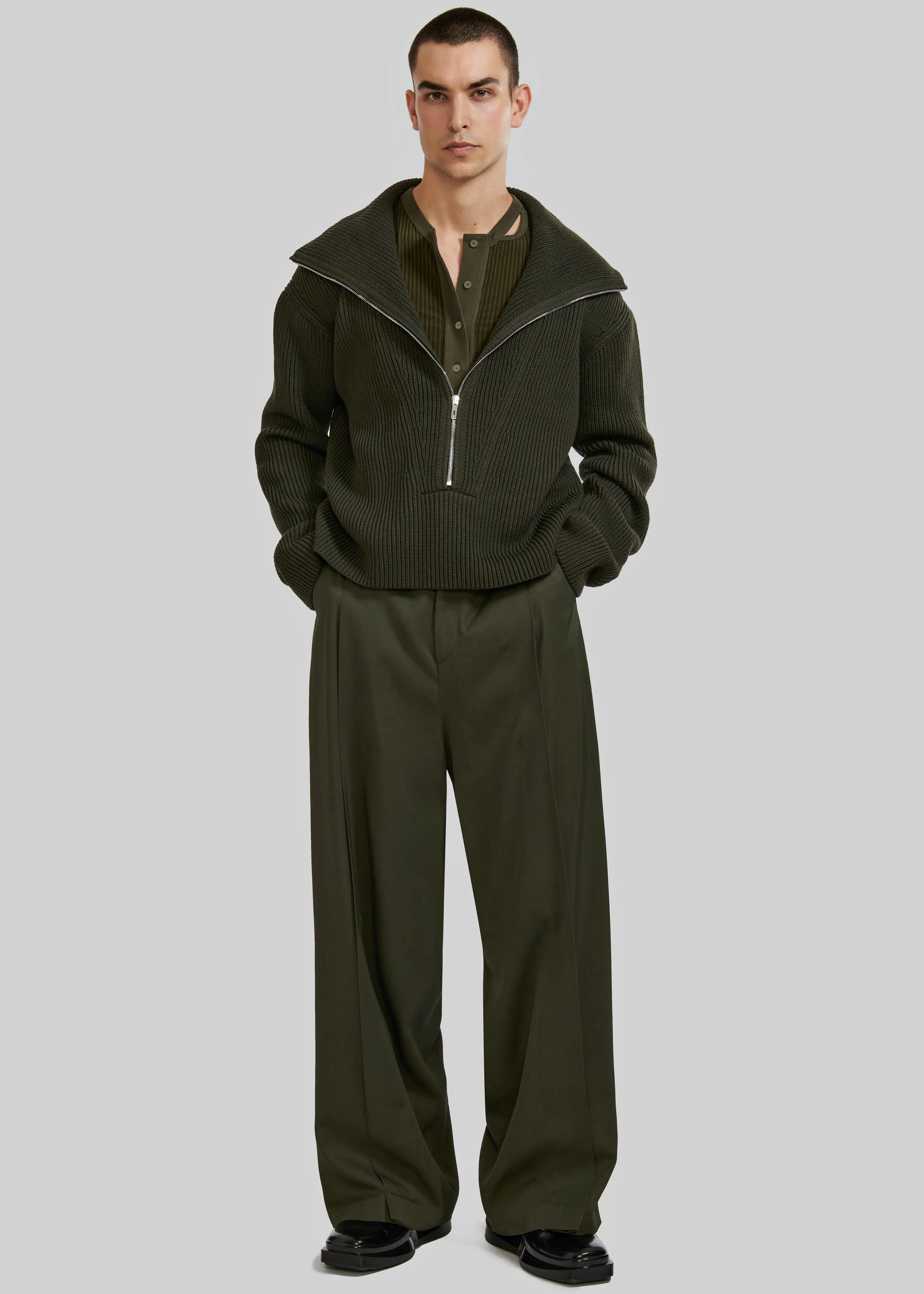 Louis Gabriel Nouchi Trucker Jumper - Army sold by Frankie Shop product image thumbnail 2