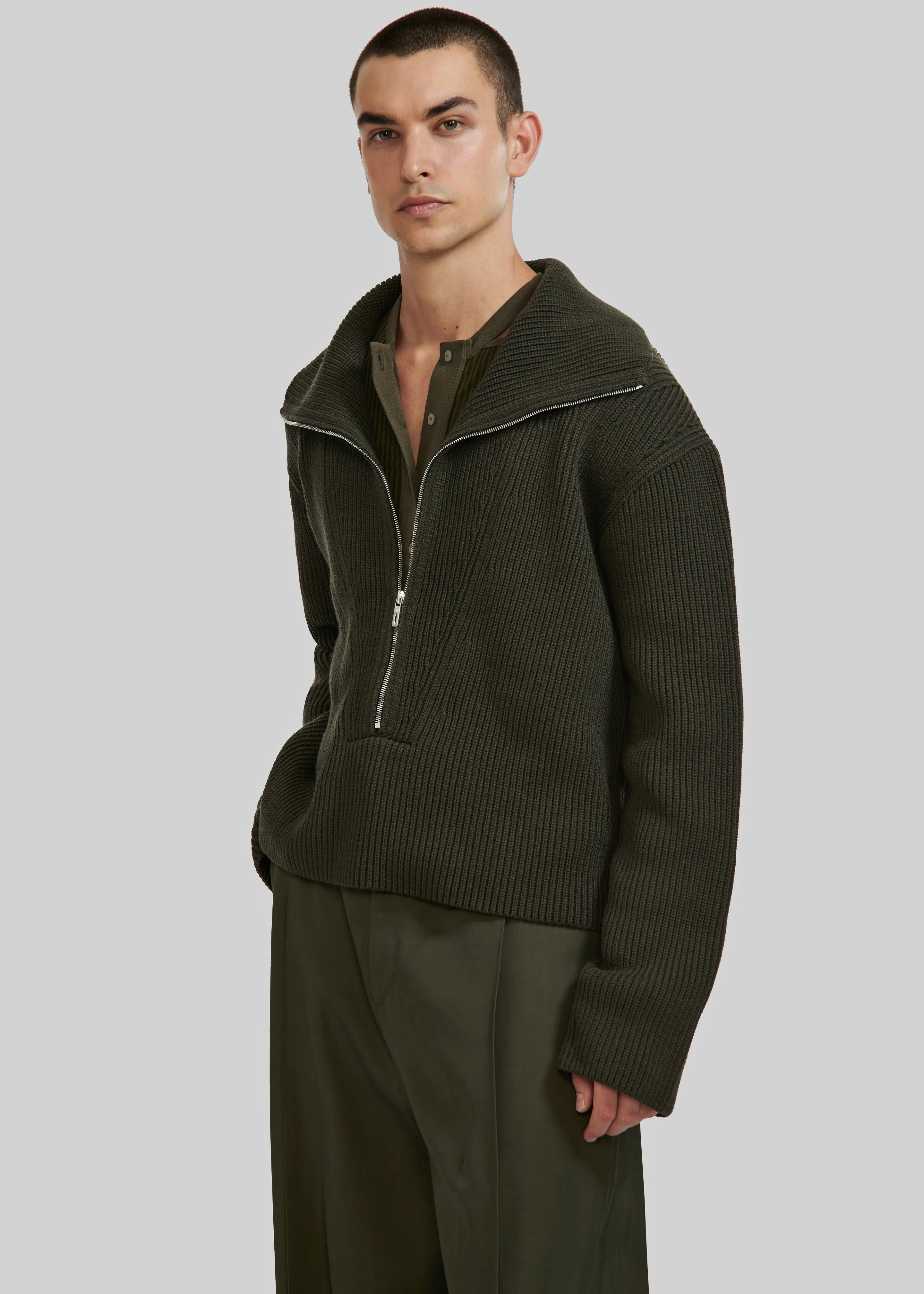 Louis Gabriel Nouchi Trucker Jumper - Army sold by Frankie Shop product image thumbnail 3