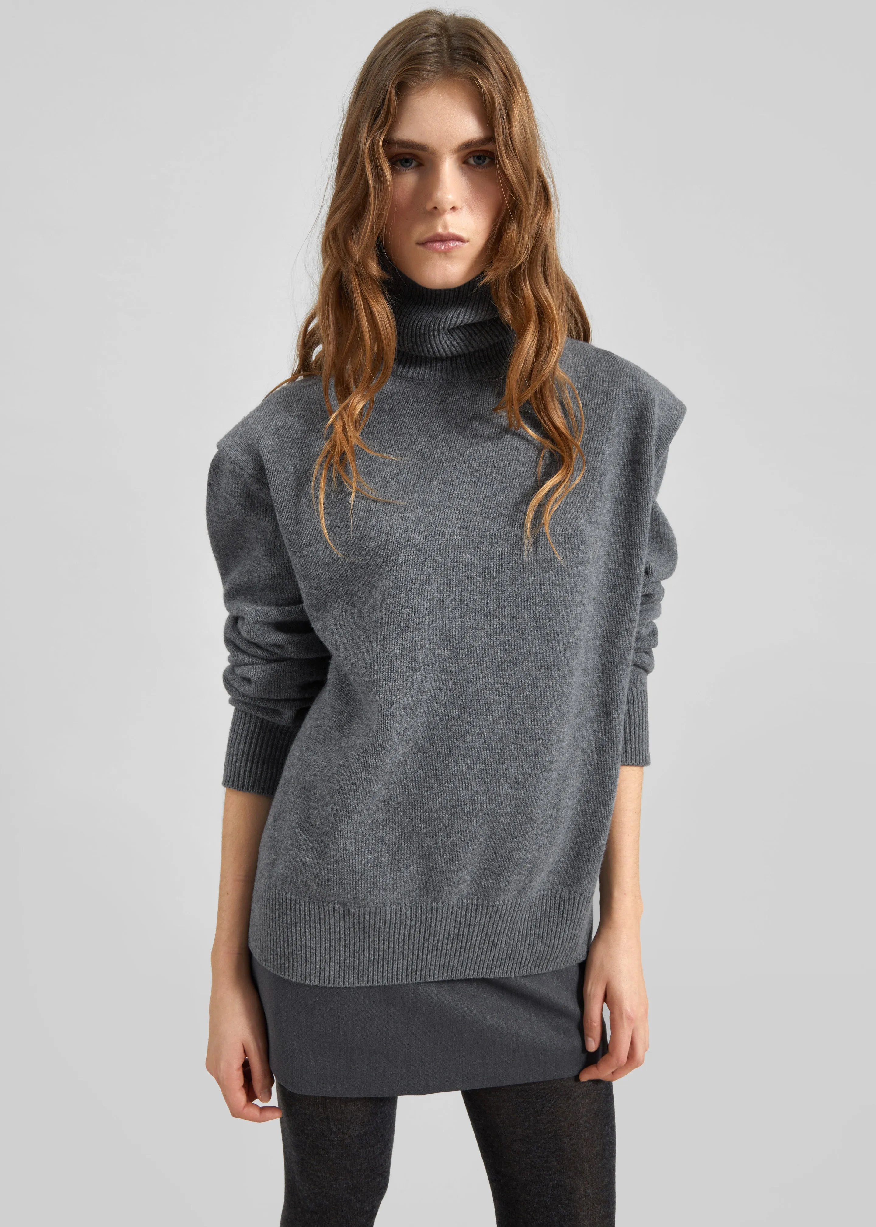 Koler Padded Knit Turtleneck - Dark Grey sold by Frankie Shop product image thumbnail 3