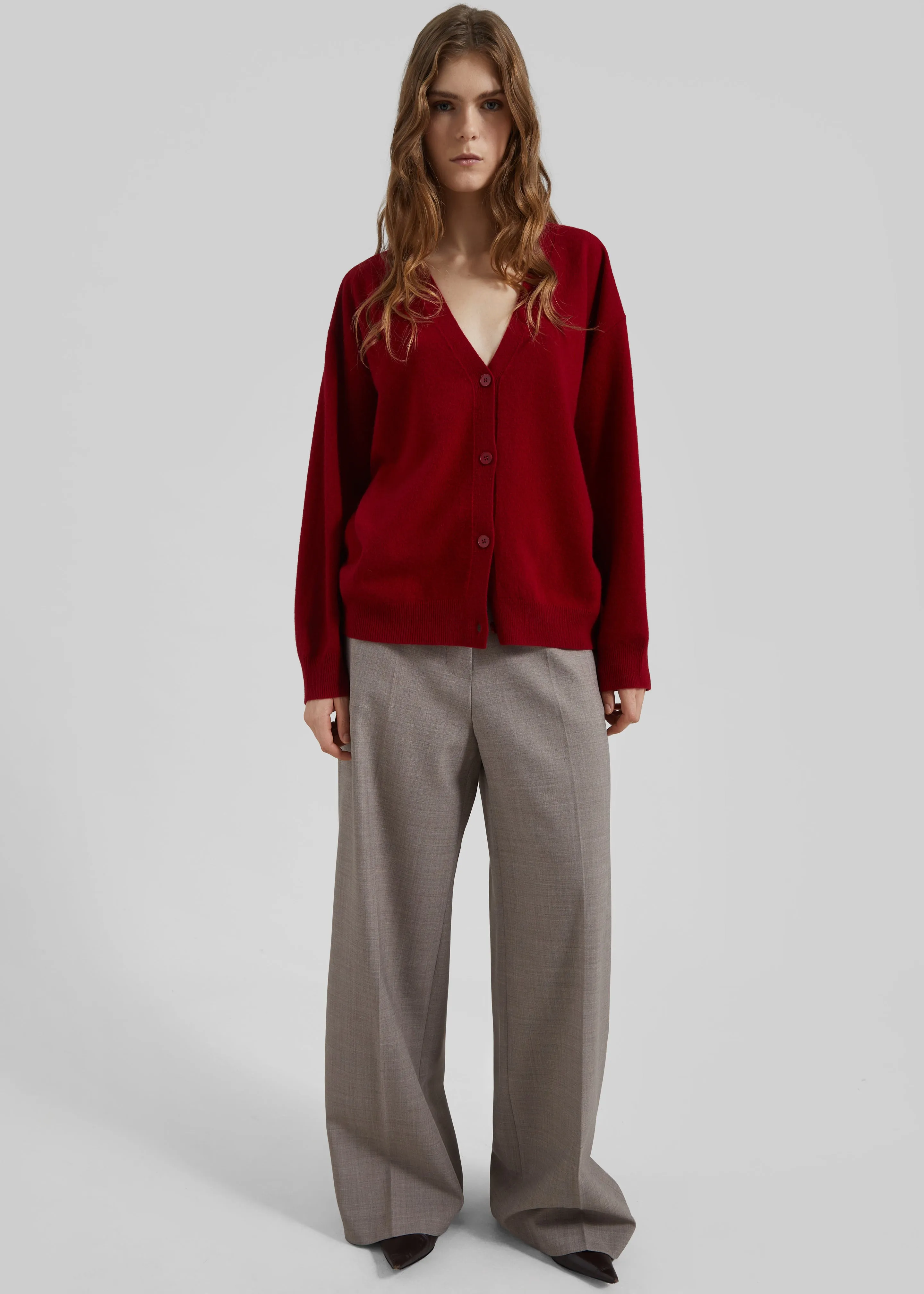 Lachen Double-Sided Wool Cardigan - Red sold by Frankie Shop product image thumbnail 2