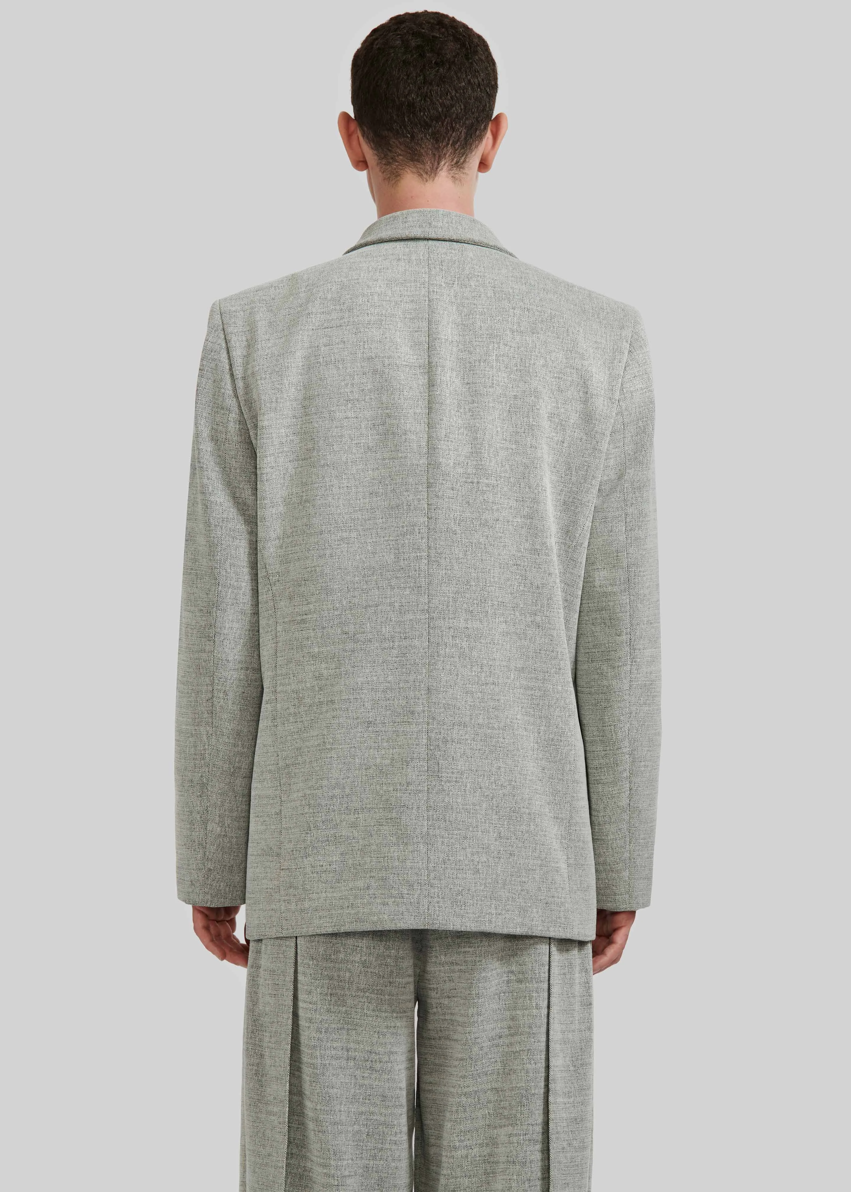 Louis Gabriel Nouchi Double Breasted Jacket With 4 Buttons - Grey Melange sold by Frankie Shop product image thumbnail 4