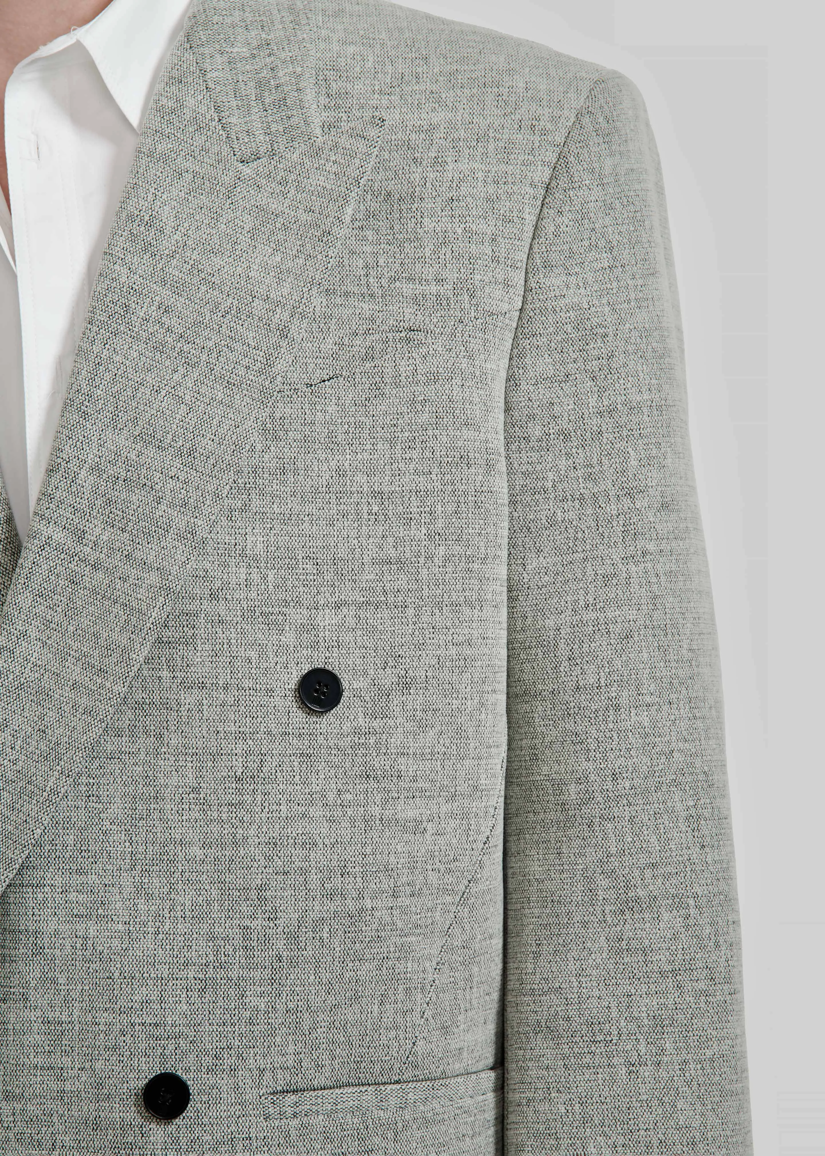 Louis Gabriel Nouchi Double Breasted Jacket With 4 Buttons - Grey Melange sold by Frankie Shop product image thumbnail 2