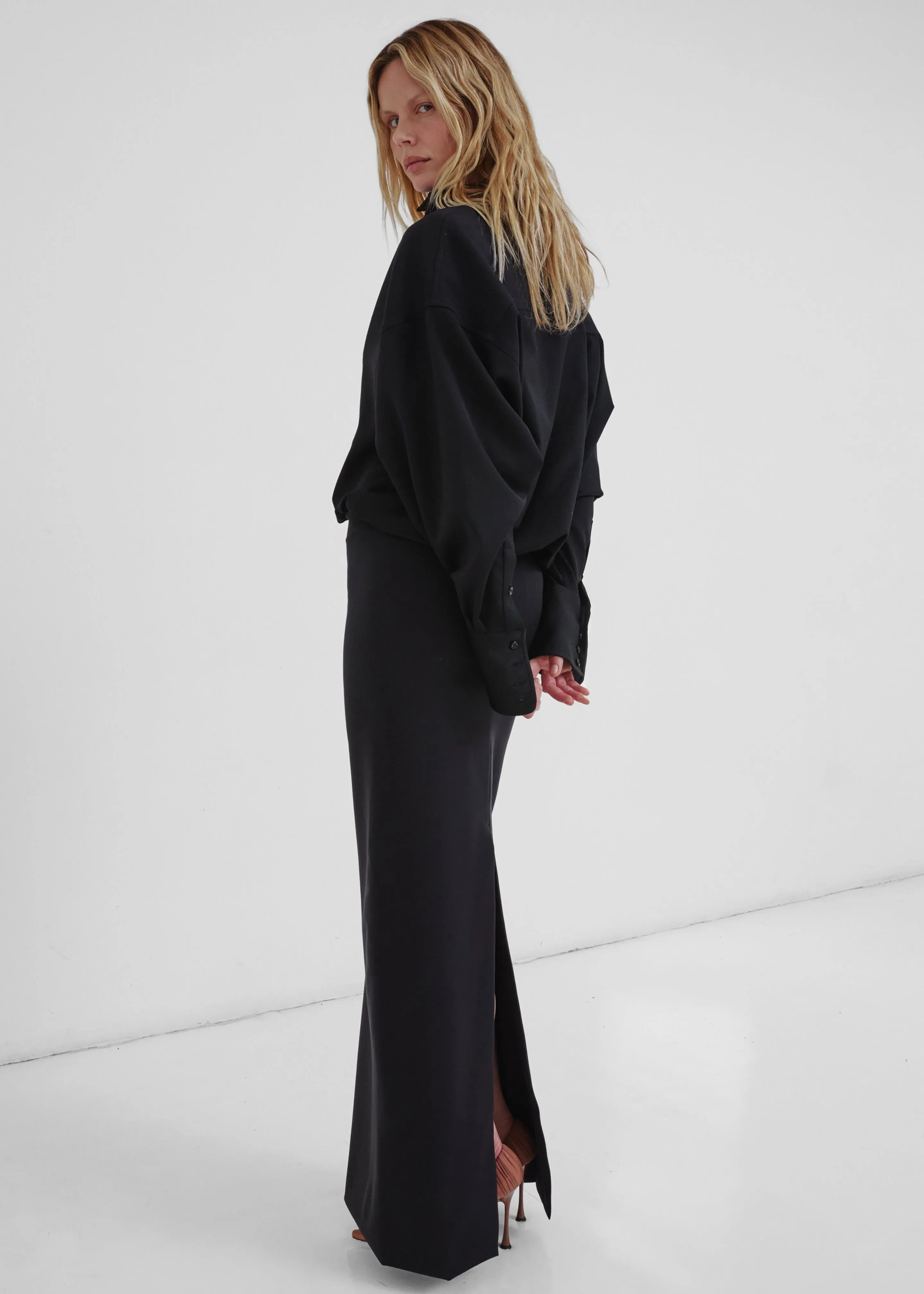 Darkpark Barbara Wool Elastic Waist Dress - Black sold by Frankie Shop product image thumbnail 4