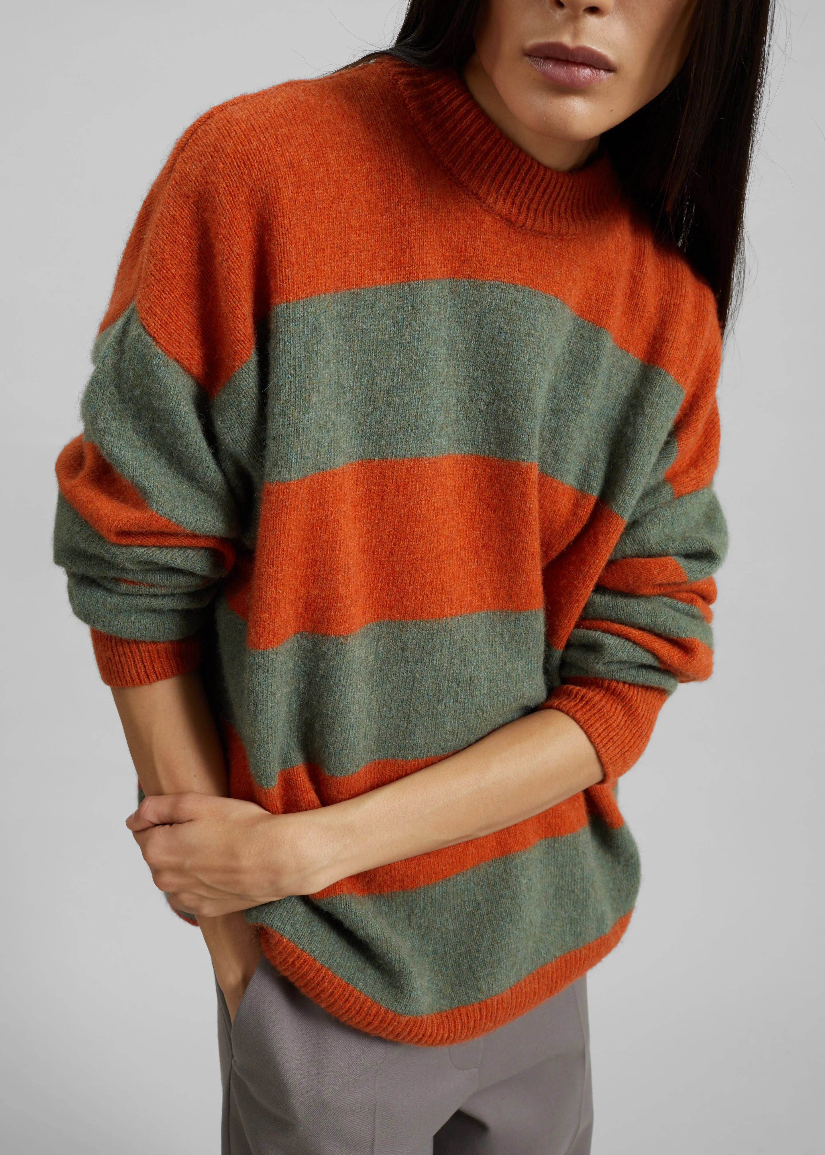 Amish Supplies Crewneck Sweater - Sage/Orange sold by Frankie Shop product image thumbnail 2