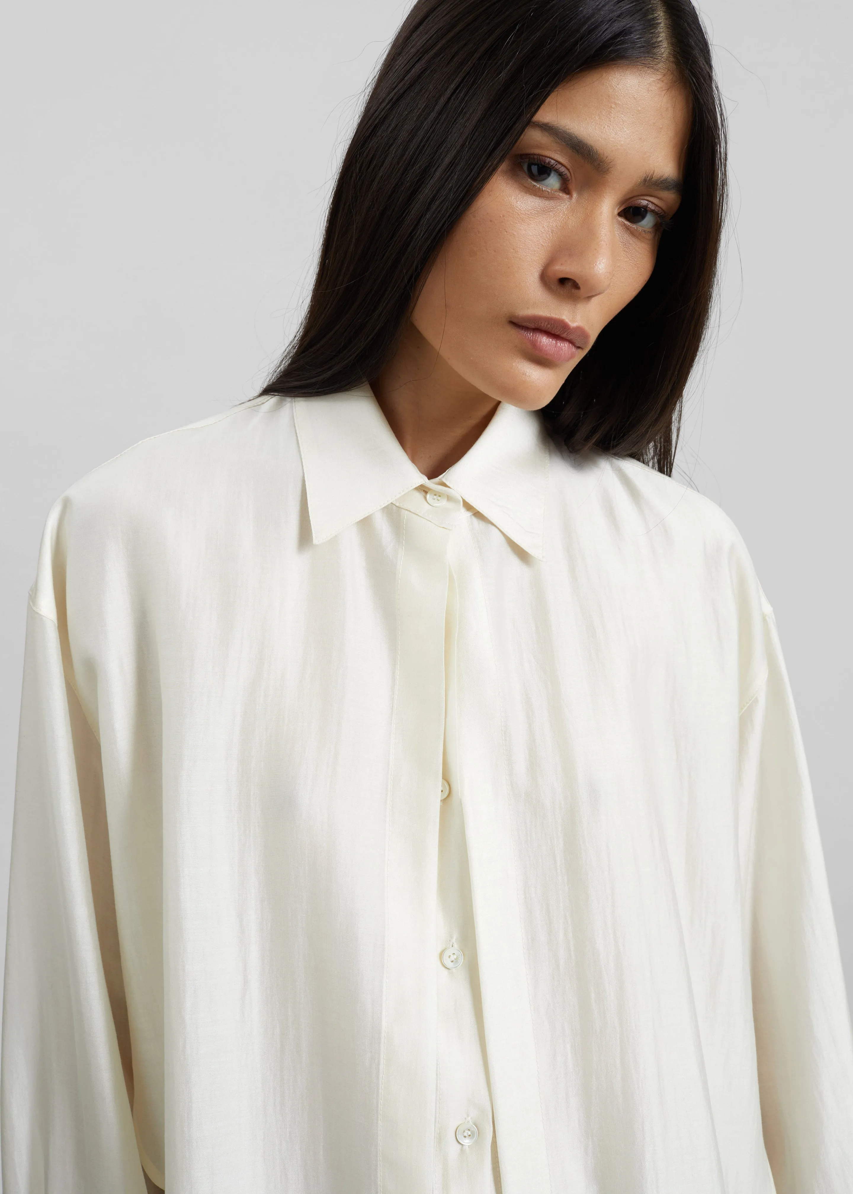 Roanne Fluid Double Shirt - Cream sold by Frankie Shop product image thumbnail 2