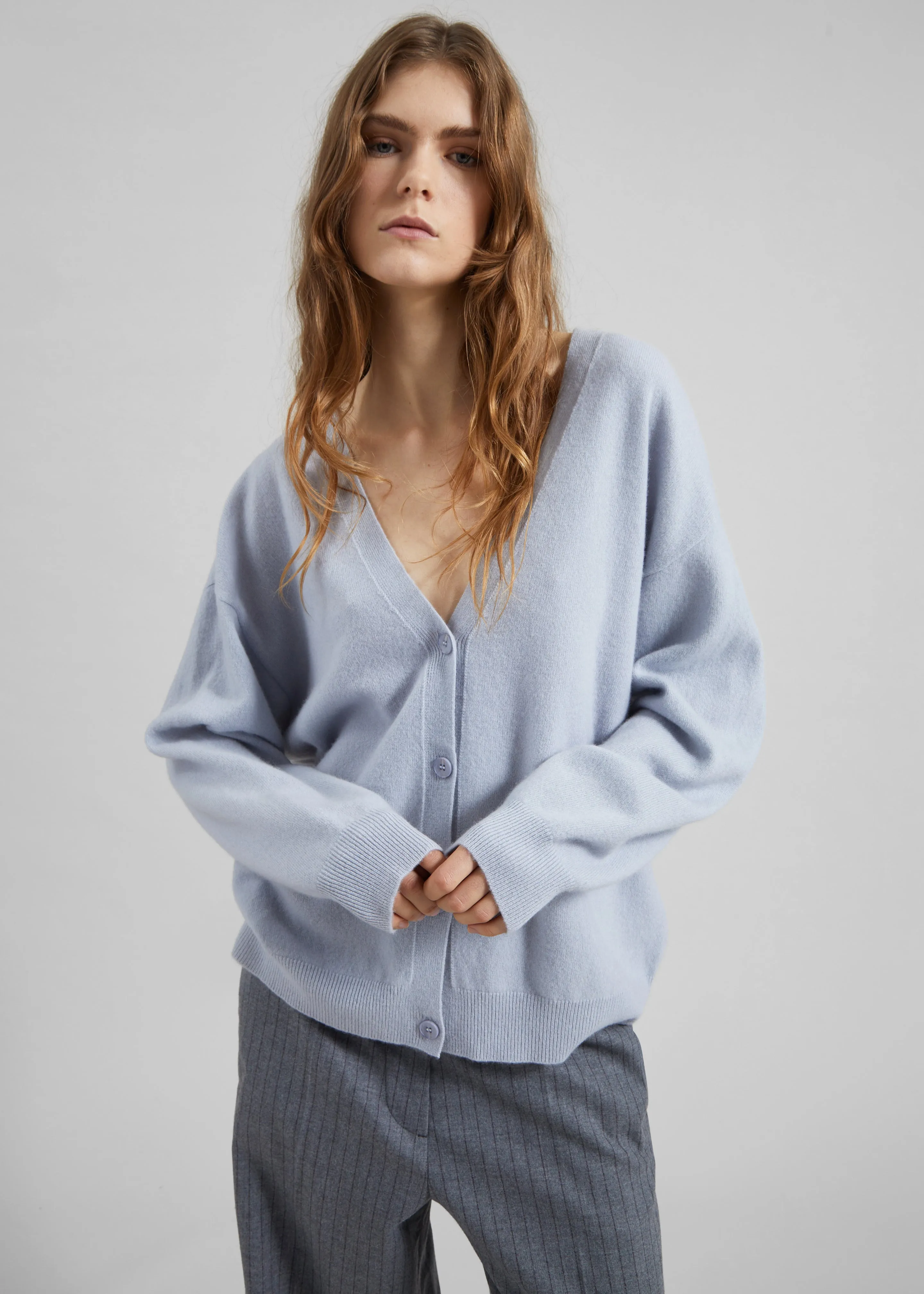 Lachen Double-Sided Wool Cardigan - Powder Blue sold by Frankie Shop product image thumbnail 3