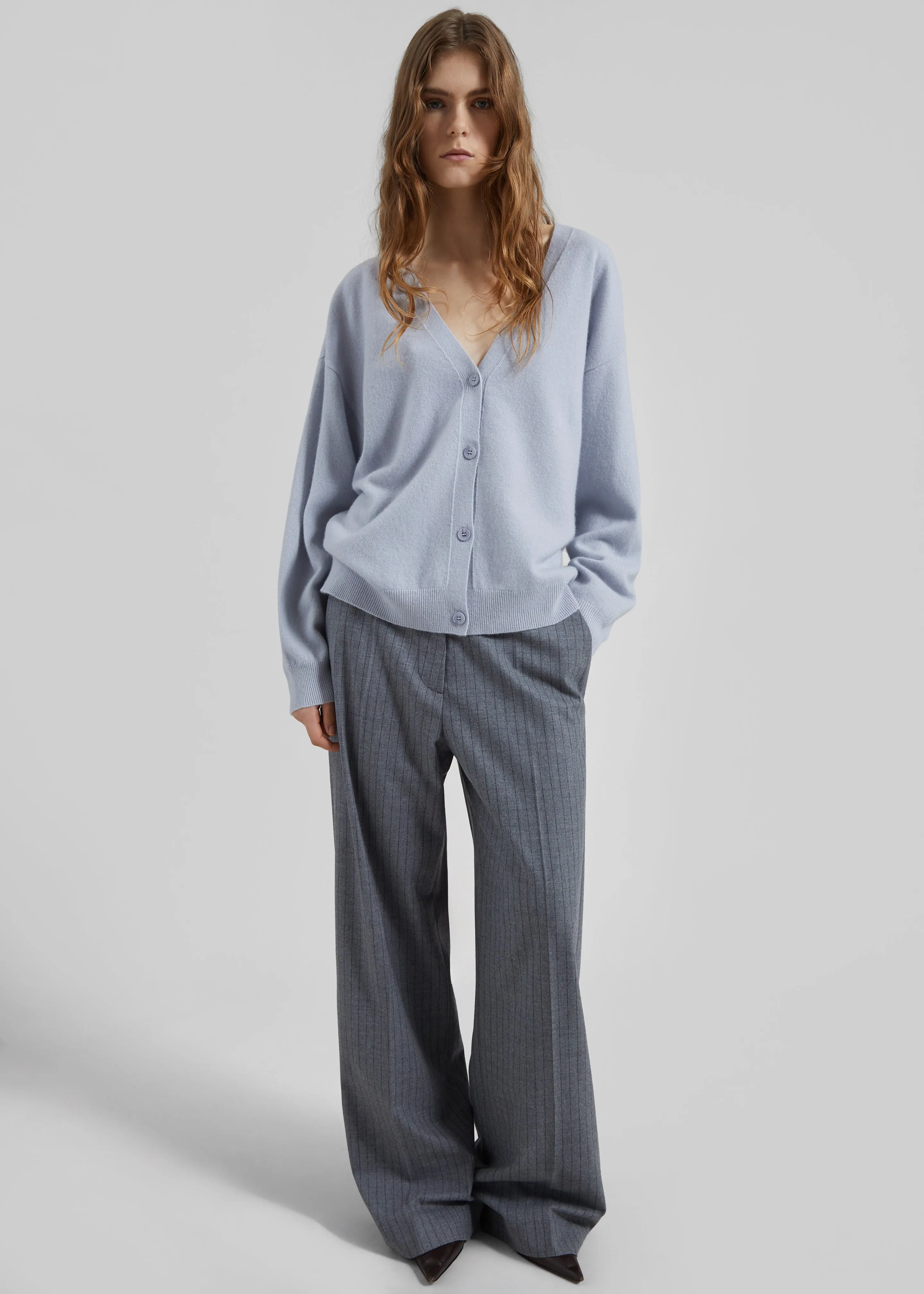 Lachen Double-Sided Wool Cardigan - Powder Blue sold by Frankie Shop product image thumbnail 4