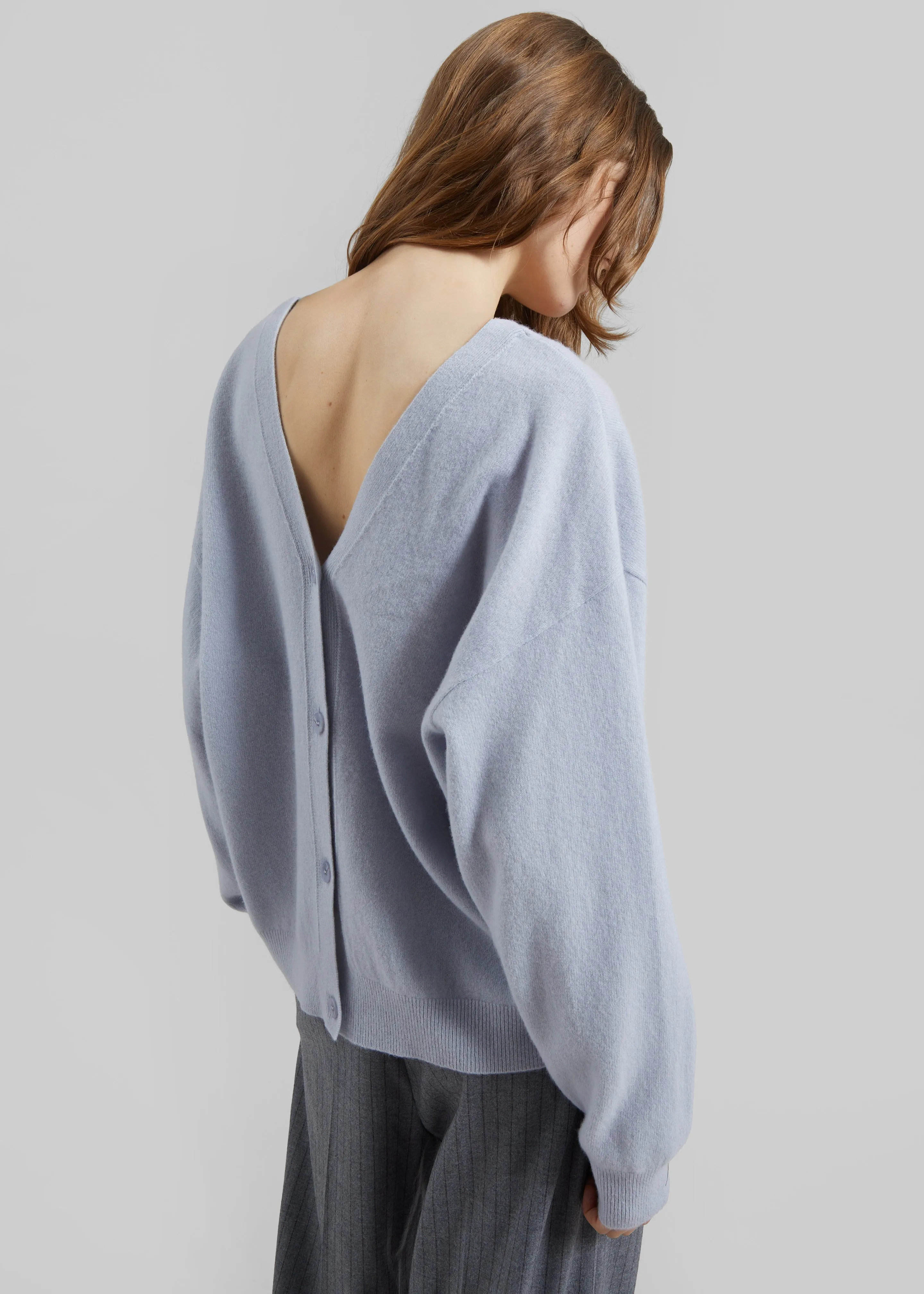 Lachen Double-Sided Wool Cardigan - Powder Blue sold by Frankie Shop product image thumbnail 2