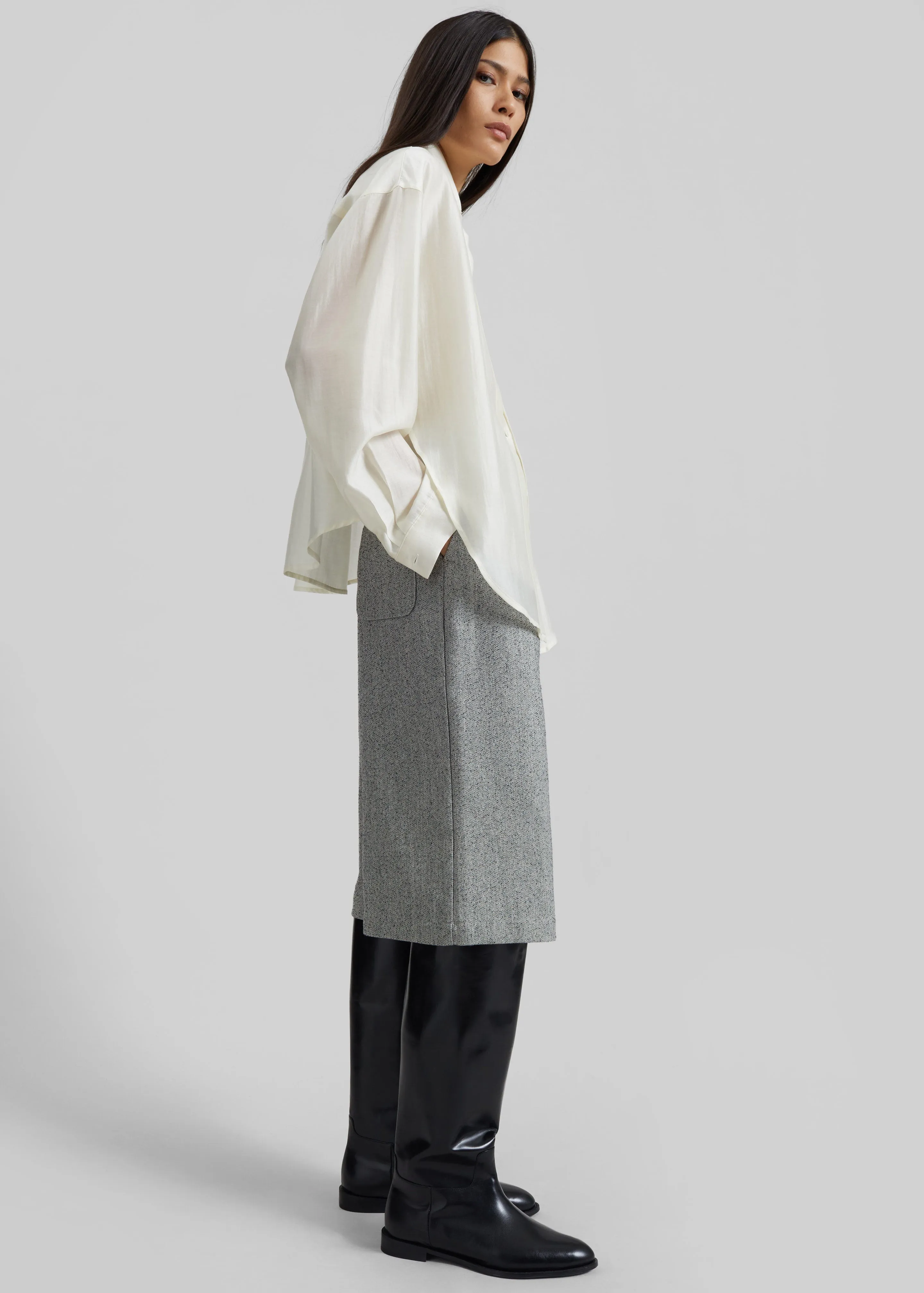 Dunley Bermuda Shorts - Grey Melange sold by Frankie Shop product image thumbnail 4