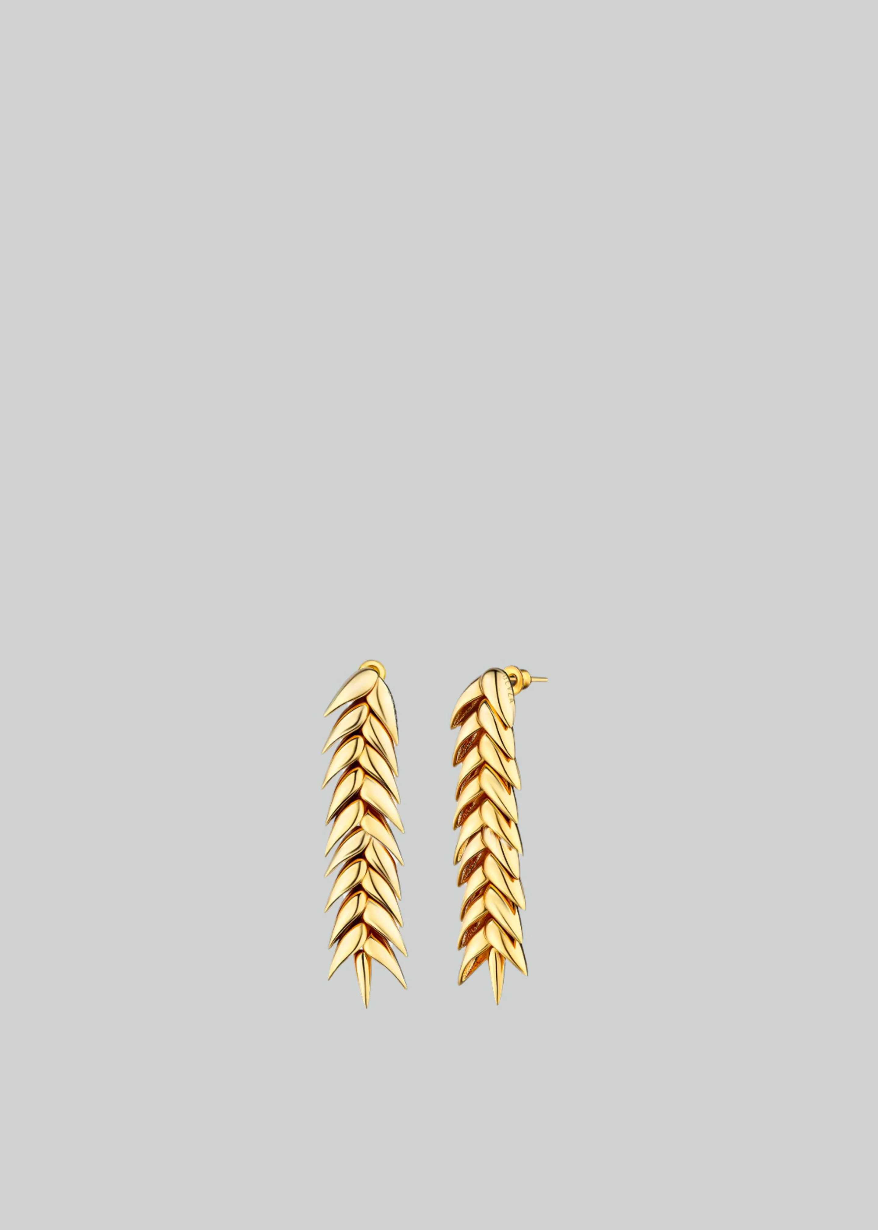 Bevza Spikelet Medium Earrings - Gold sold by Frankie Shop
