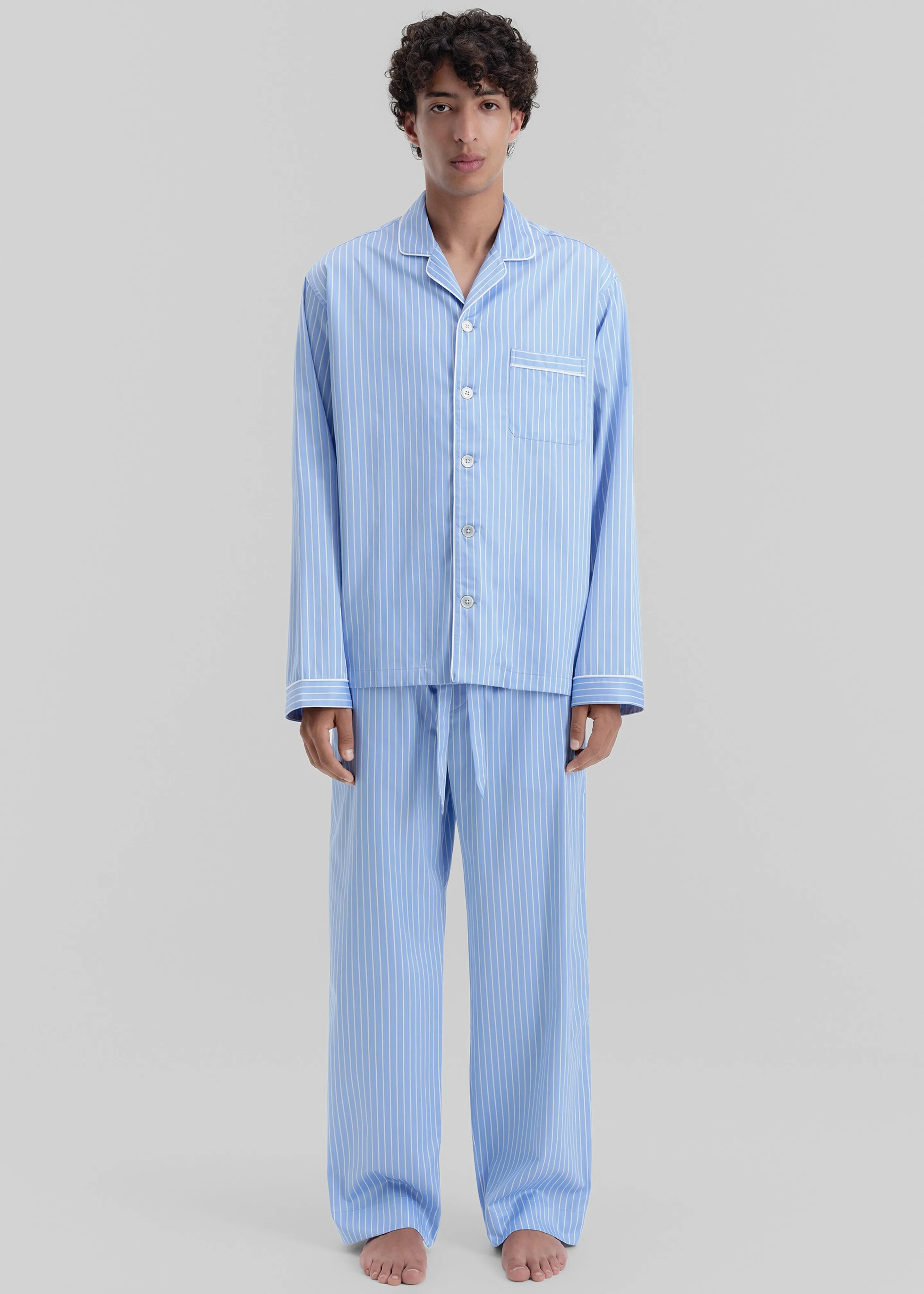 Tekla Sateen Pyjama Pants - Polo Stripes sold by Frankie Shop product image thumbnail 4