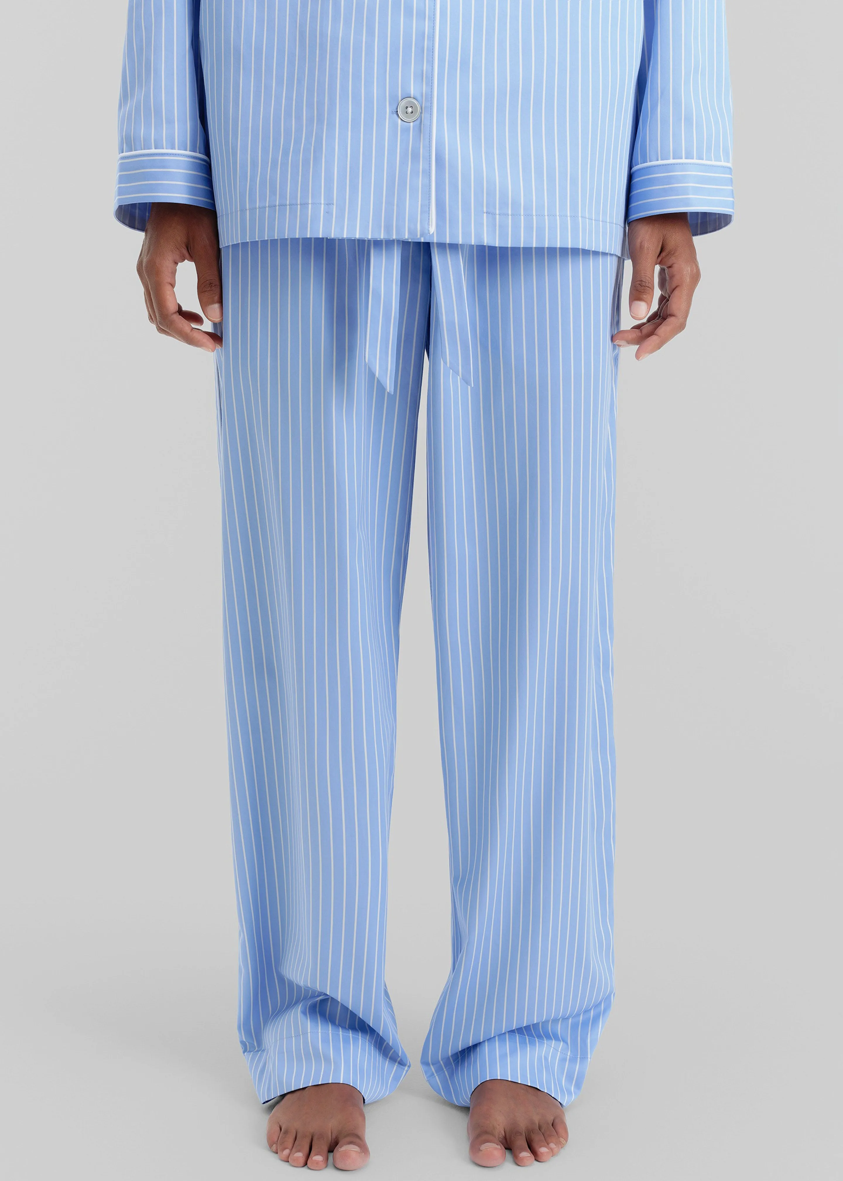 Tekla Sateen Pyjama Pants - Polo Stripes sold by Frankie Shop product image thumbnail 3