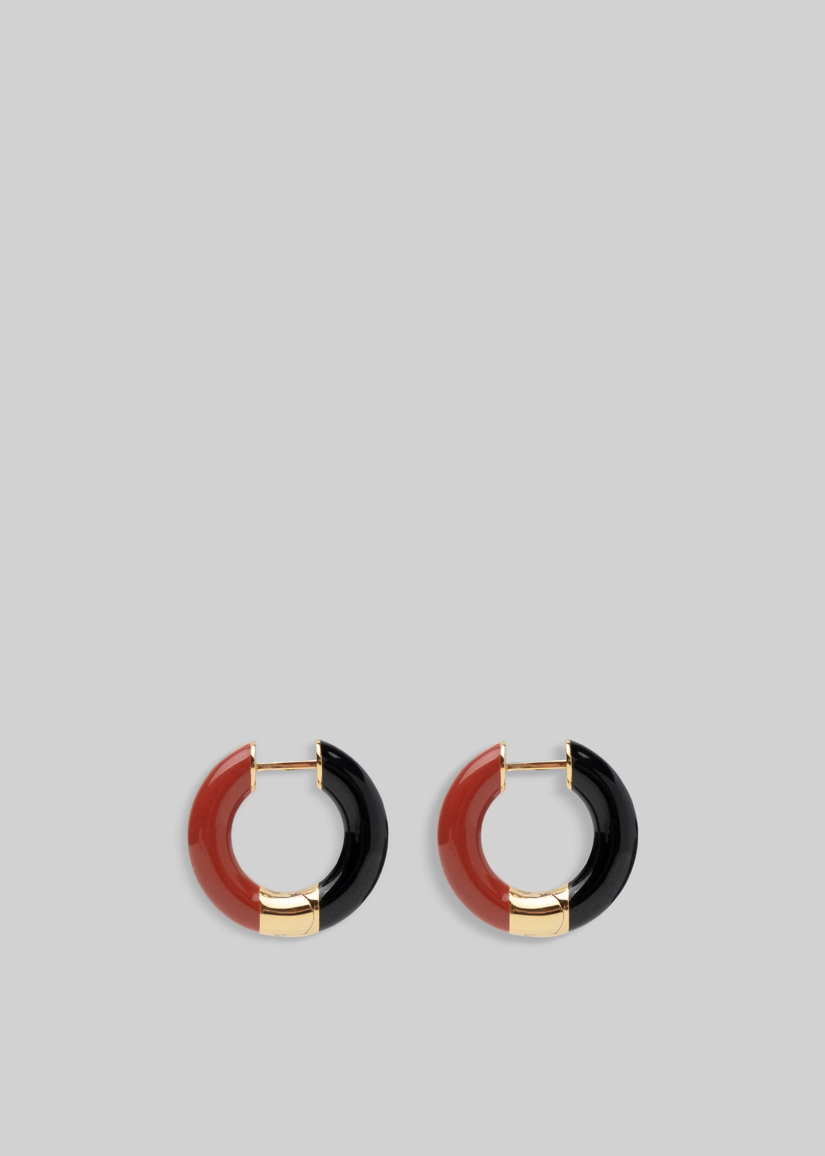 Bevza Two-Color Earrings - Red/Black sold by Frankie Shop