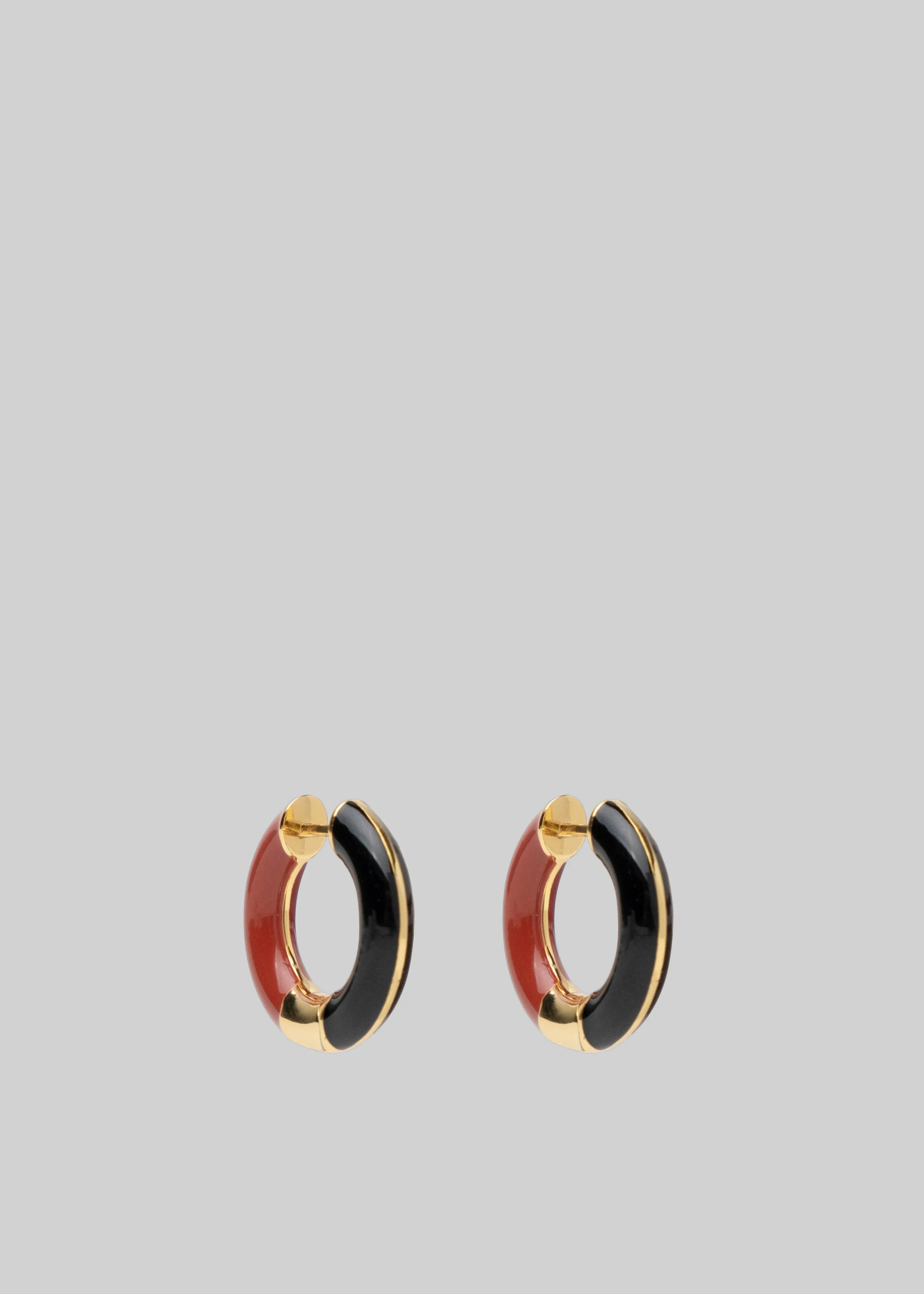 Bevza Two-Color Earrings - Red/Black sold by Frankie Shop product image thumbnail 4