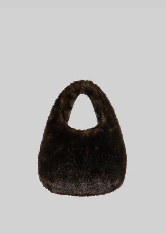 Amomento Fur Tote Bag - Dark Brown sold by Frankie Shop