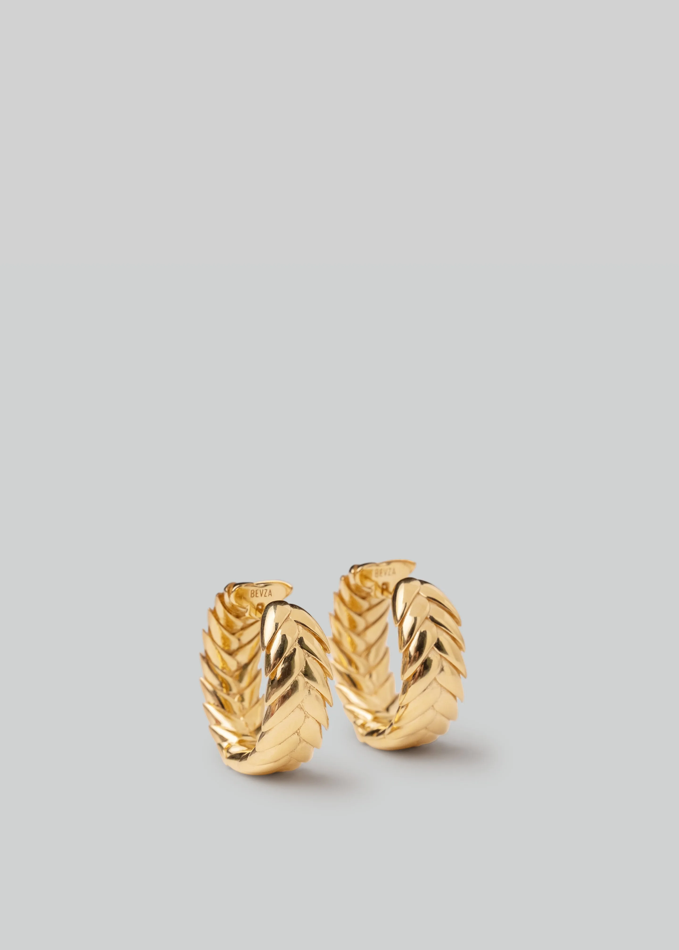 Bevza Spikelet Hoops - Gold sold by Frankie Shop