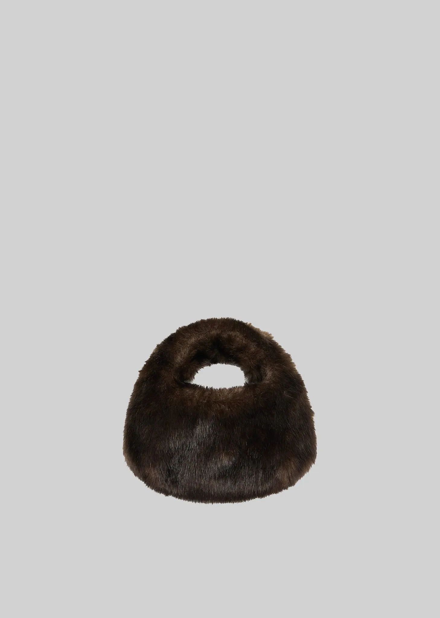 Amomento Mini Fur Tote Bag - Dark Brown sold by Frankie Shop product image thumbnail 3
