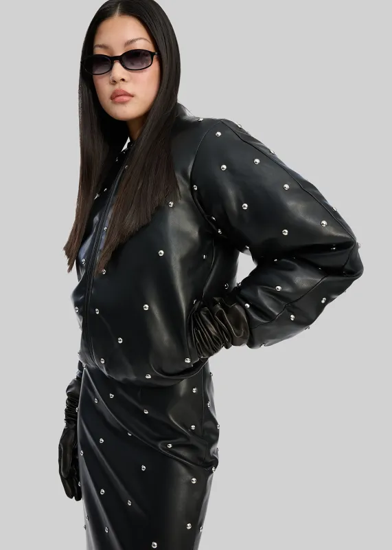 Rotate Studded Padded Jacket - Black sold by Frankie Shop