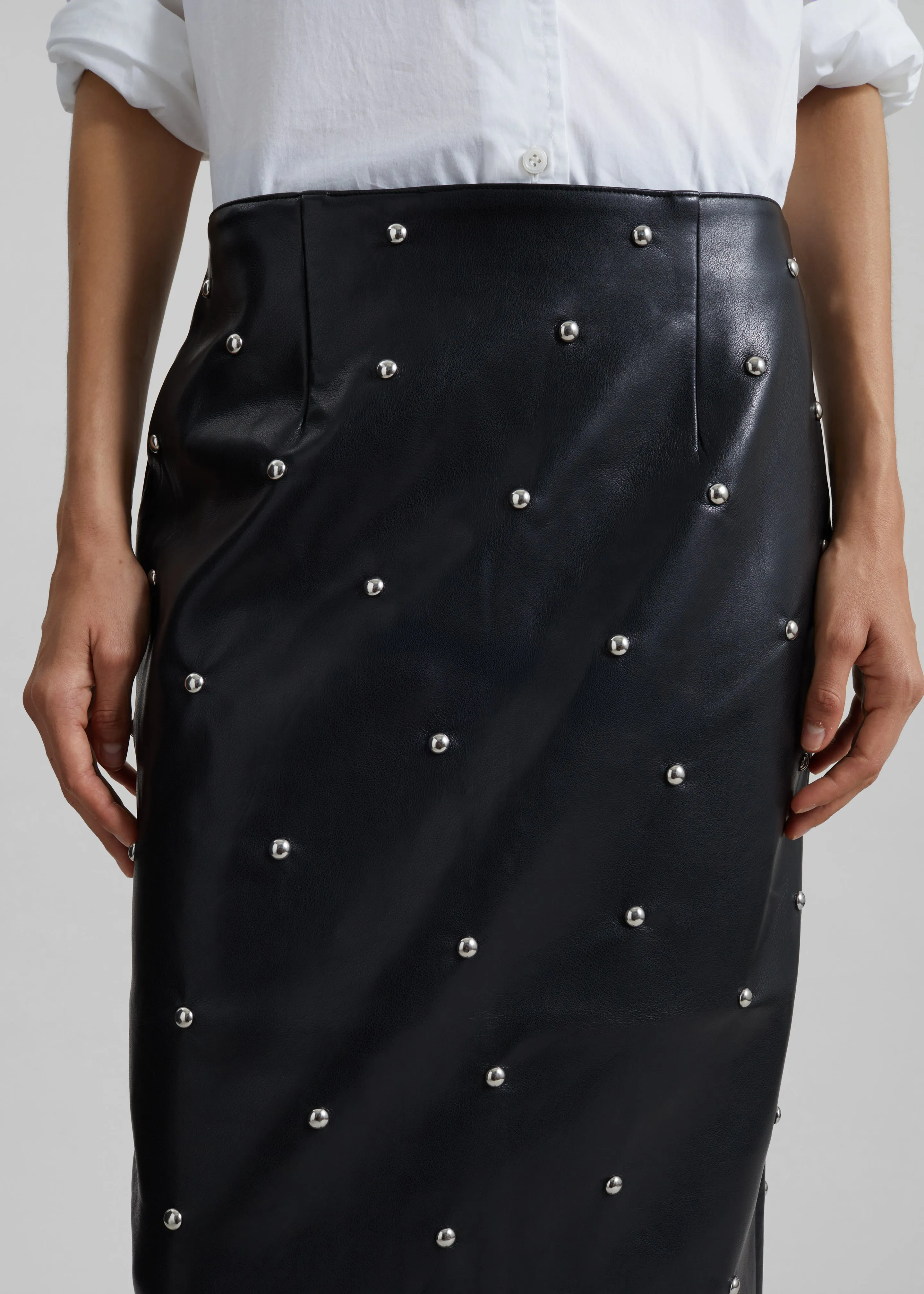 Rotate Studded Pencil Skirt - Black sold by Frankie Shop product image thumbnail 3