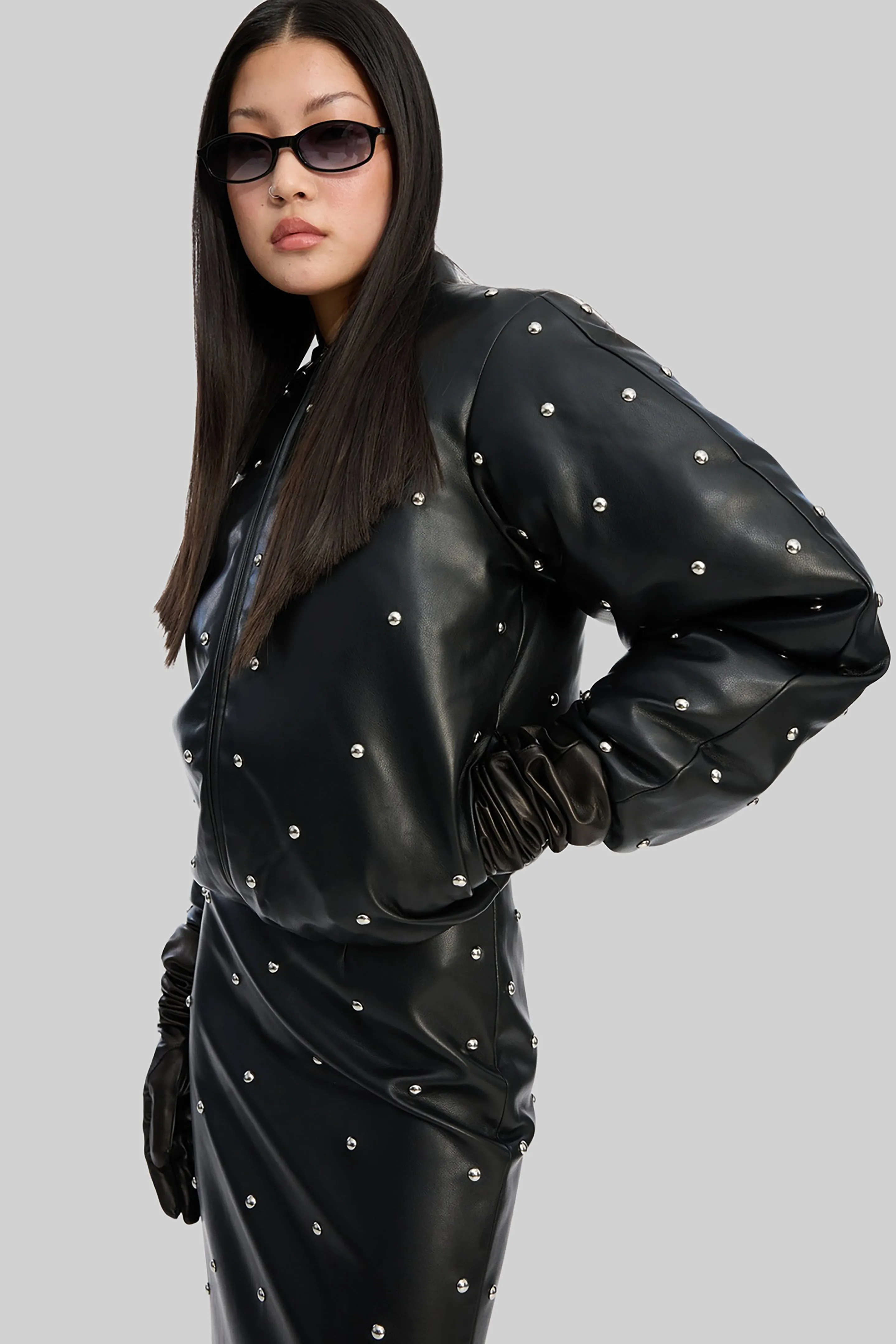 Rotate Studded Pencil Skirt - Black sold by Frankie Shop product image thumbnail 4