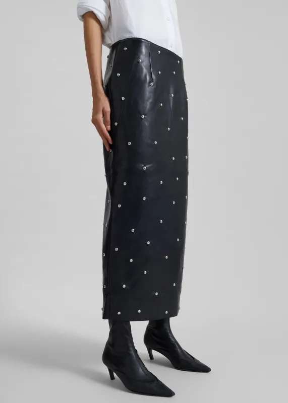 Rotate Studded Pencil Skirt - Black sold by Frankie Shop
