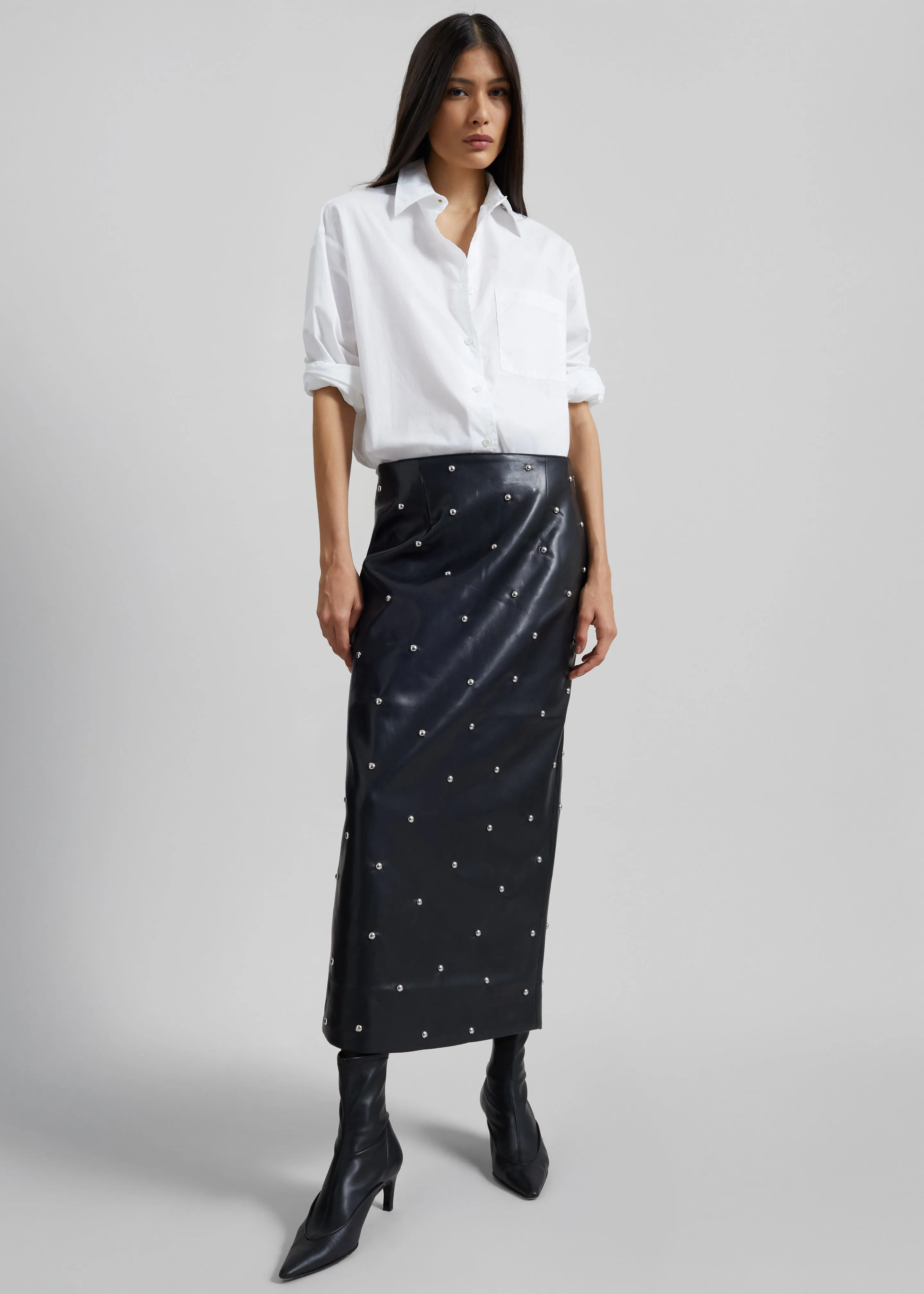 Rotate Studded Pencil Skirt - Black sold by Frankie Shop product image thumbnail 5
