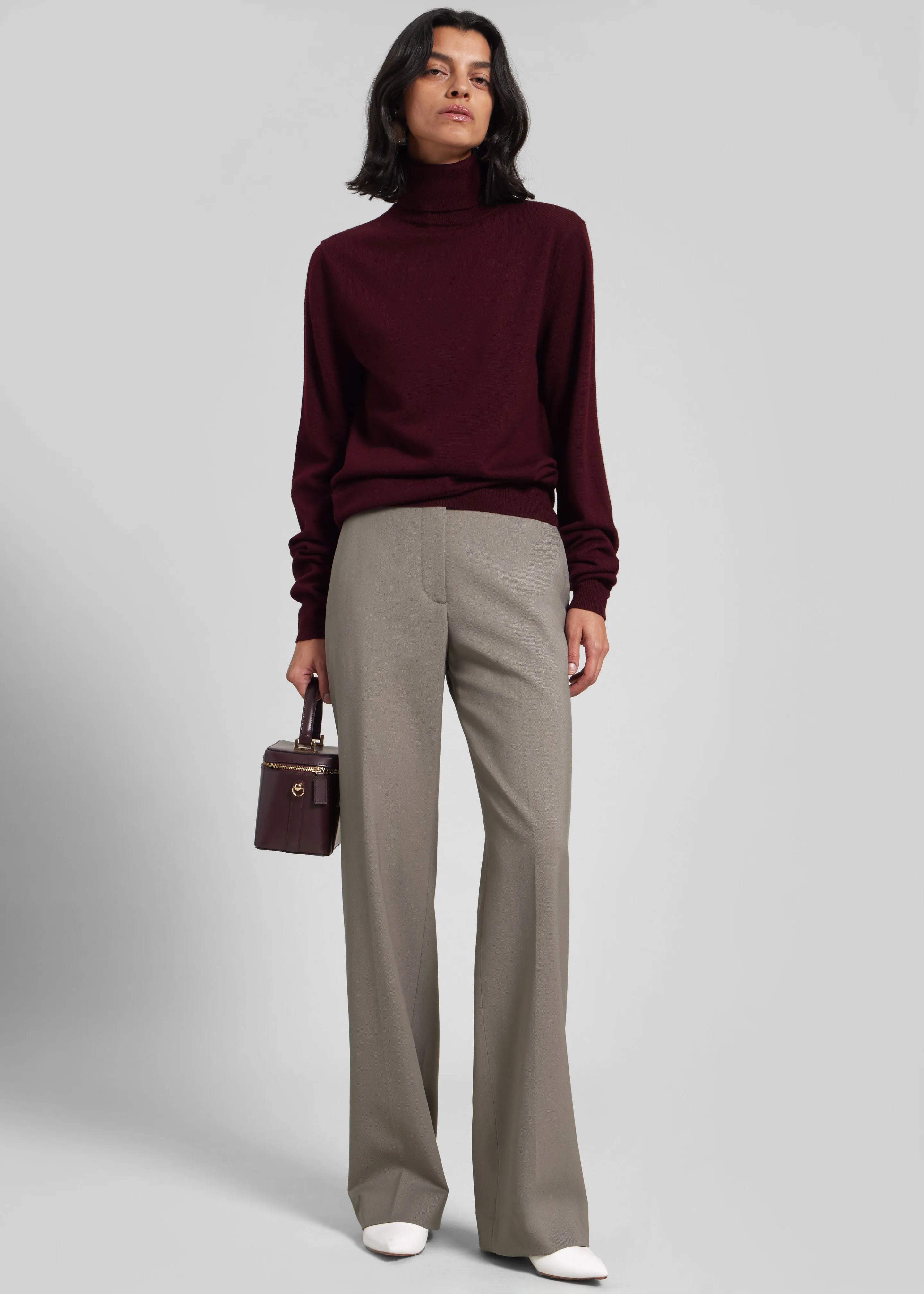 Eve Thin Turtleneck Sweater - Burgundy sold by Frankie Shop product image thumbnail 2