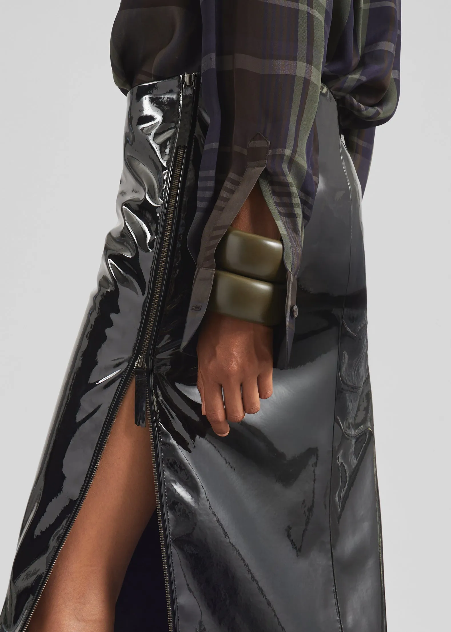 Samantha Patent Zip Skirt - Black sold by Frankie Shop product image thumbnail 4