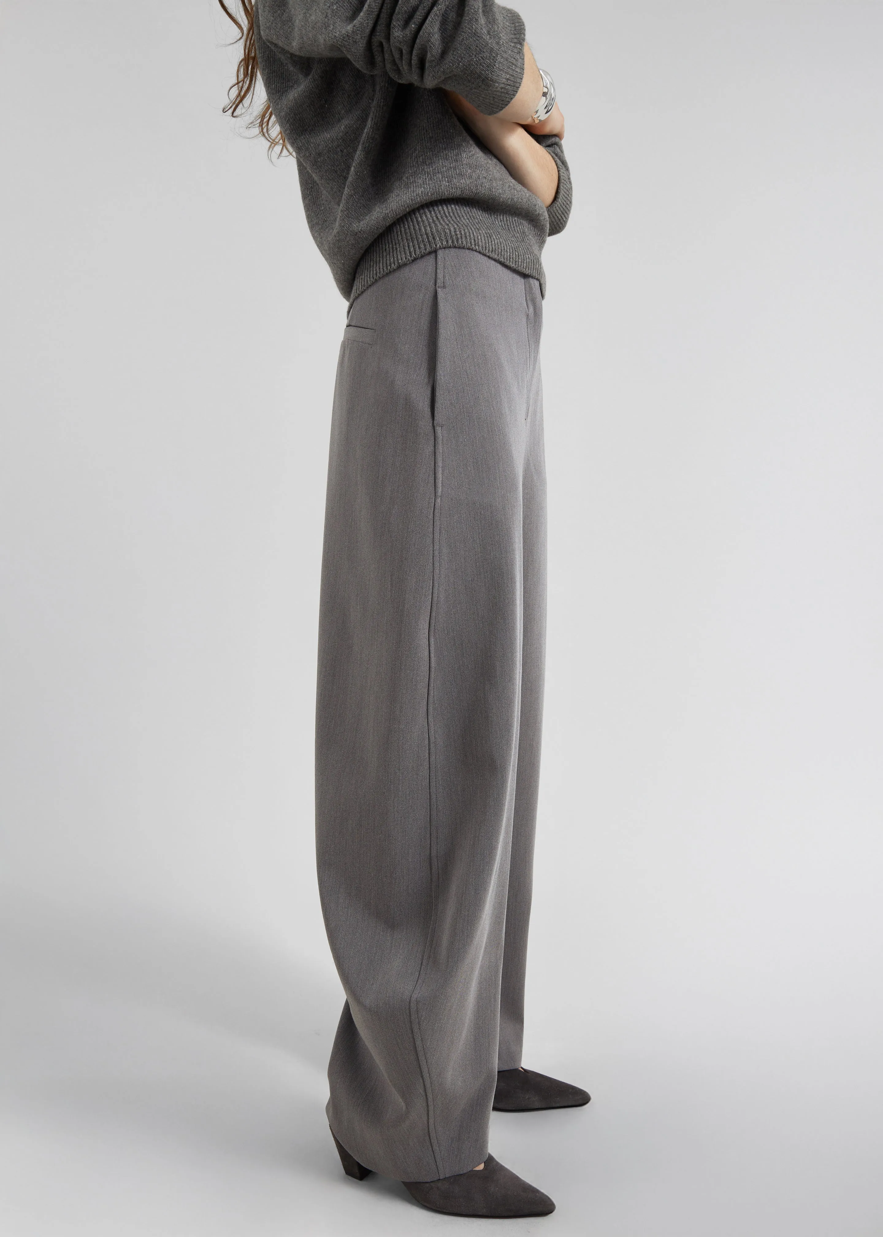 Vosges Barrel Leg Pants - Grey sold by Frankie Shop product image thumbnail 4