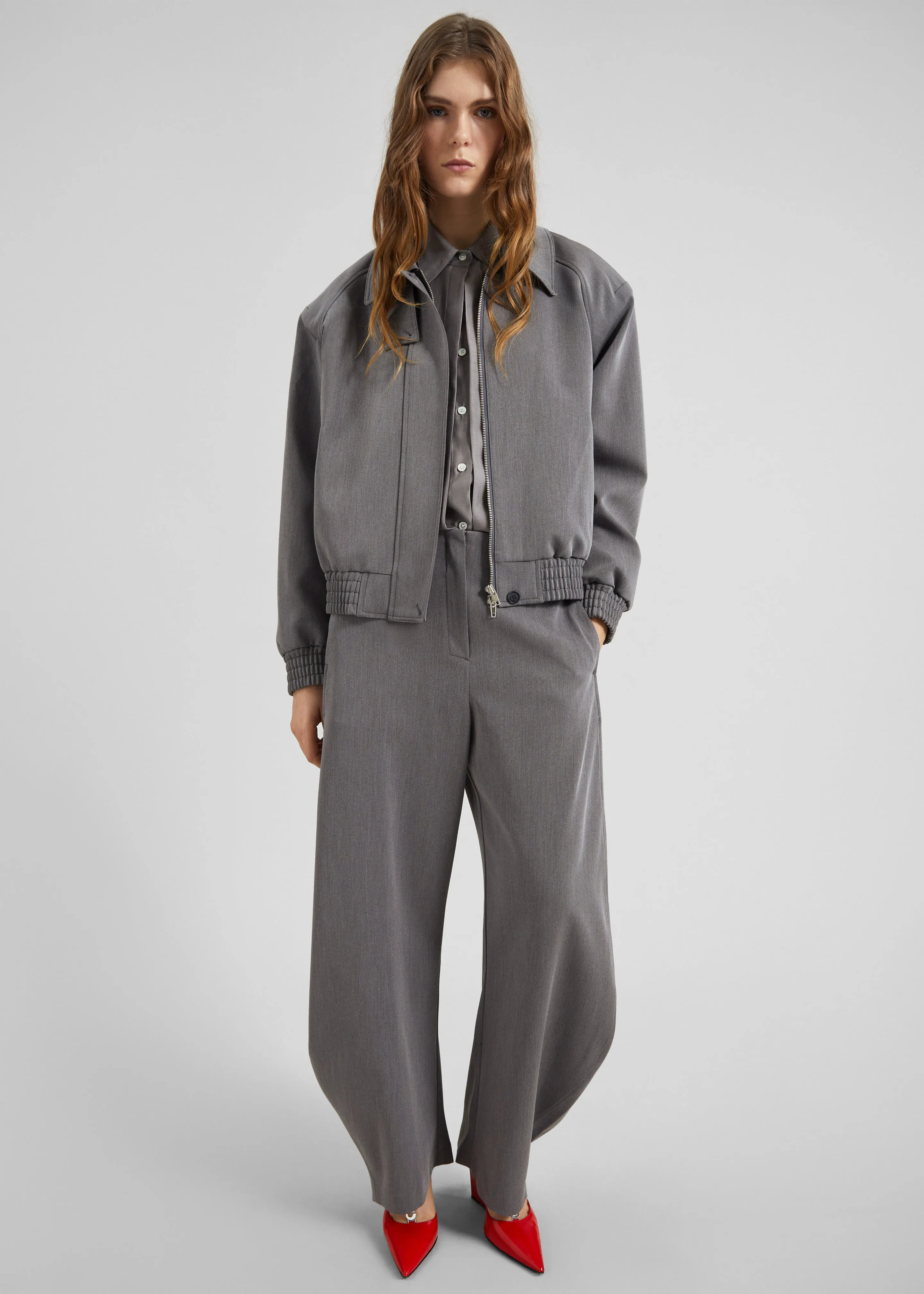 Vosges Padded Blouson Jacket - Grey sold by Frankie Shop