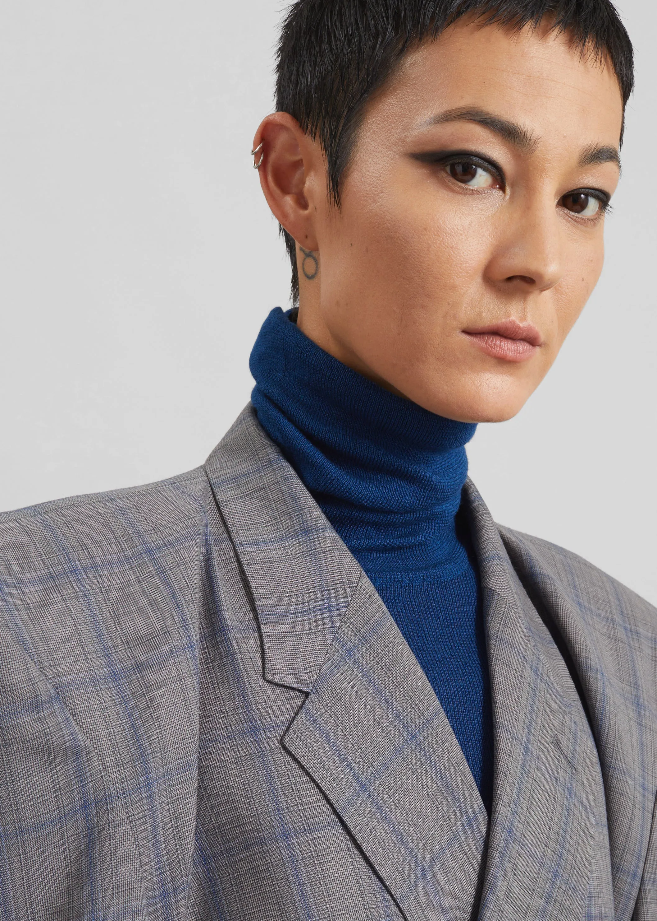 Marnay Padded Blazer - Grey Plaid sold by Frankie Shop product image thumbnail 5