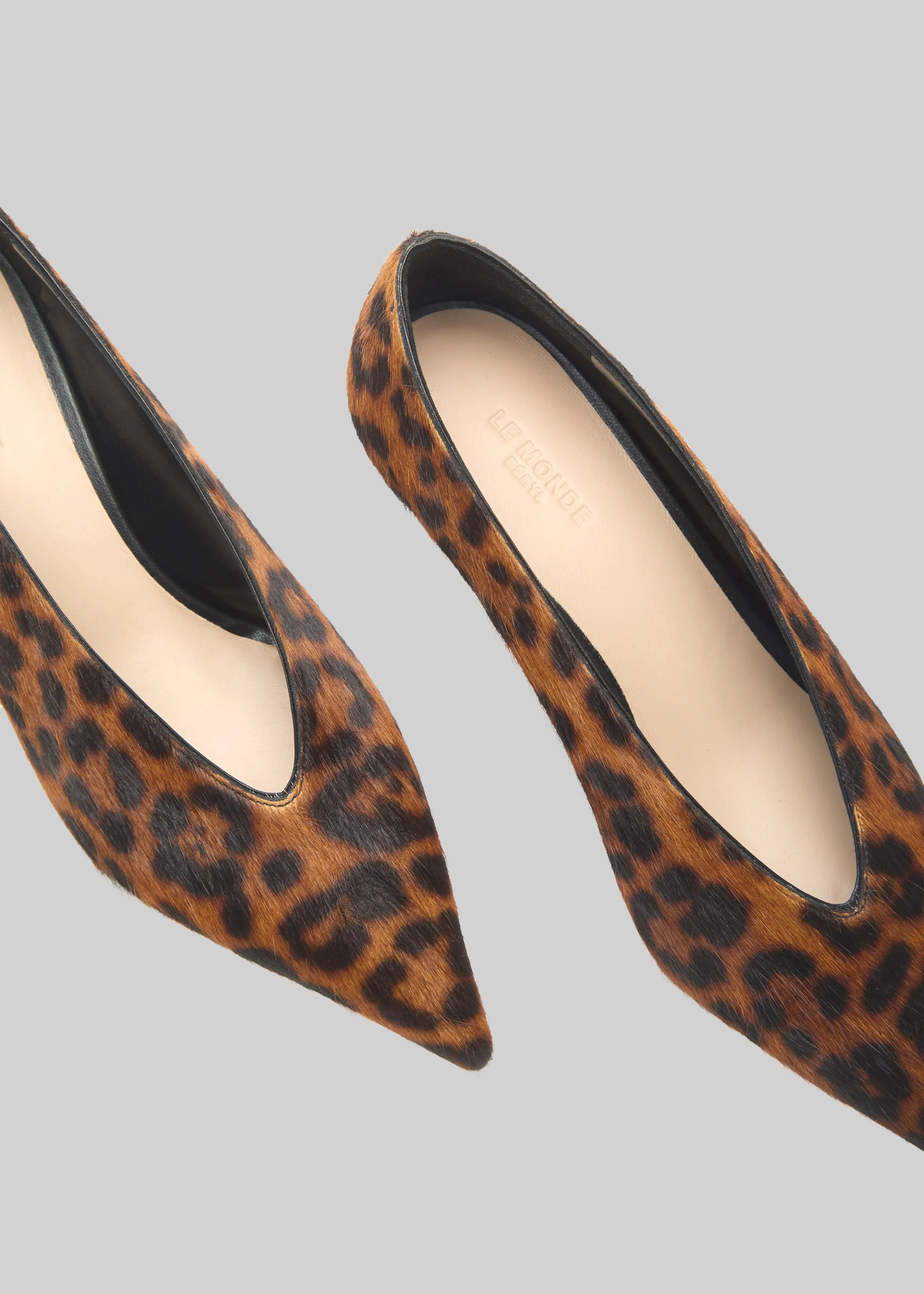 Le Monde Beryl Babouche Kitten Heels - Leopard sold by Frankie Shop product image thumbnail 3