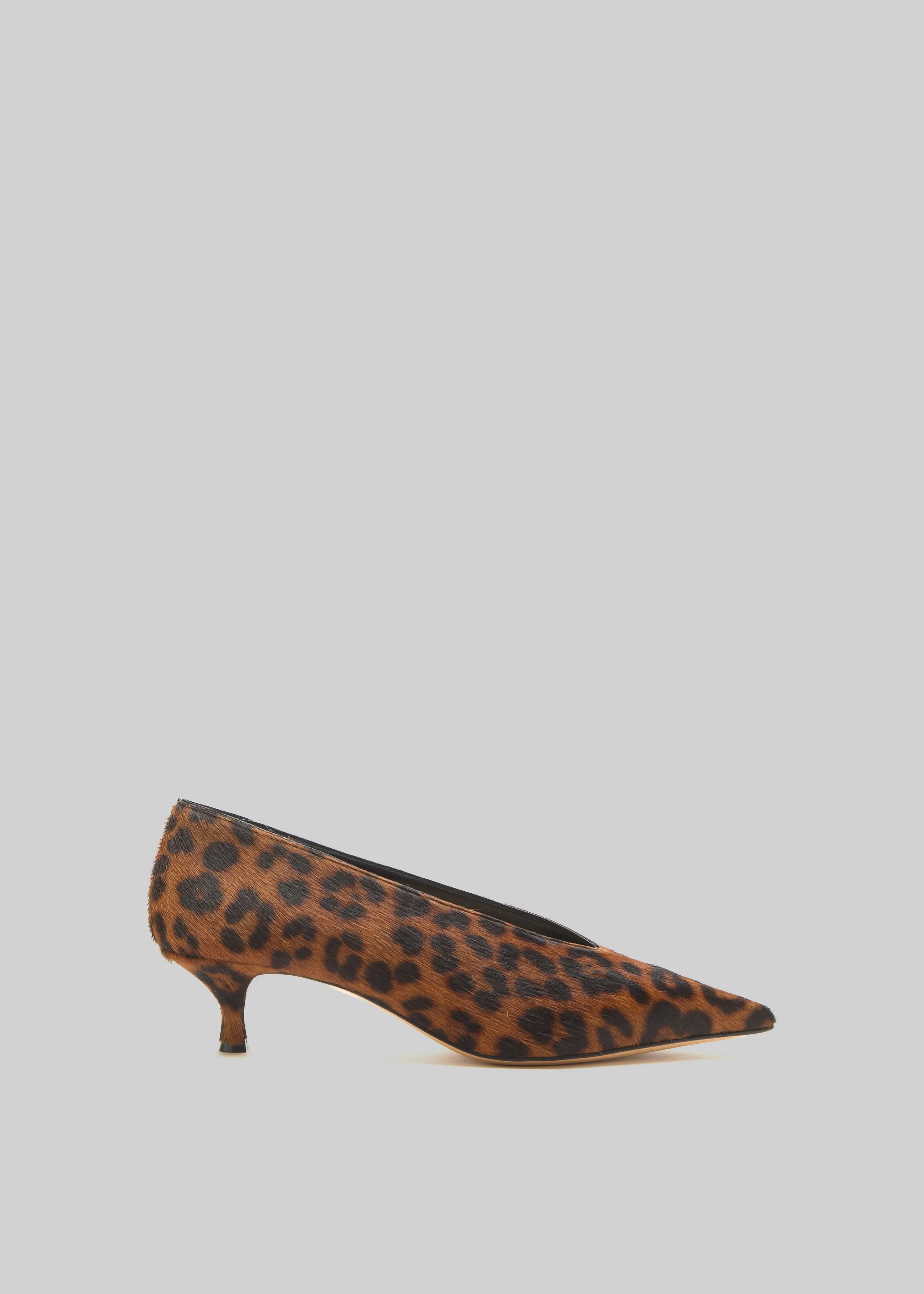 Le Monde Beryl Babouche Kitten Heels - Leopard sold by Frankie Shop product image thumbnail 4