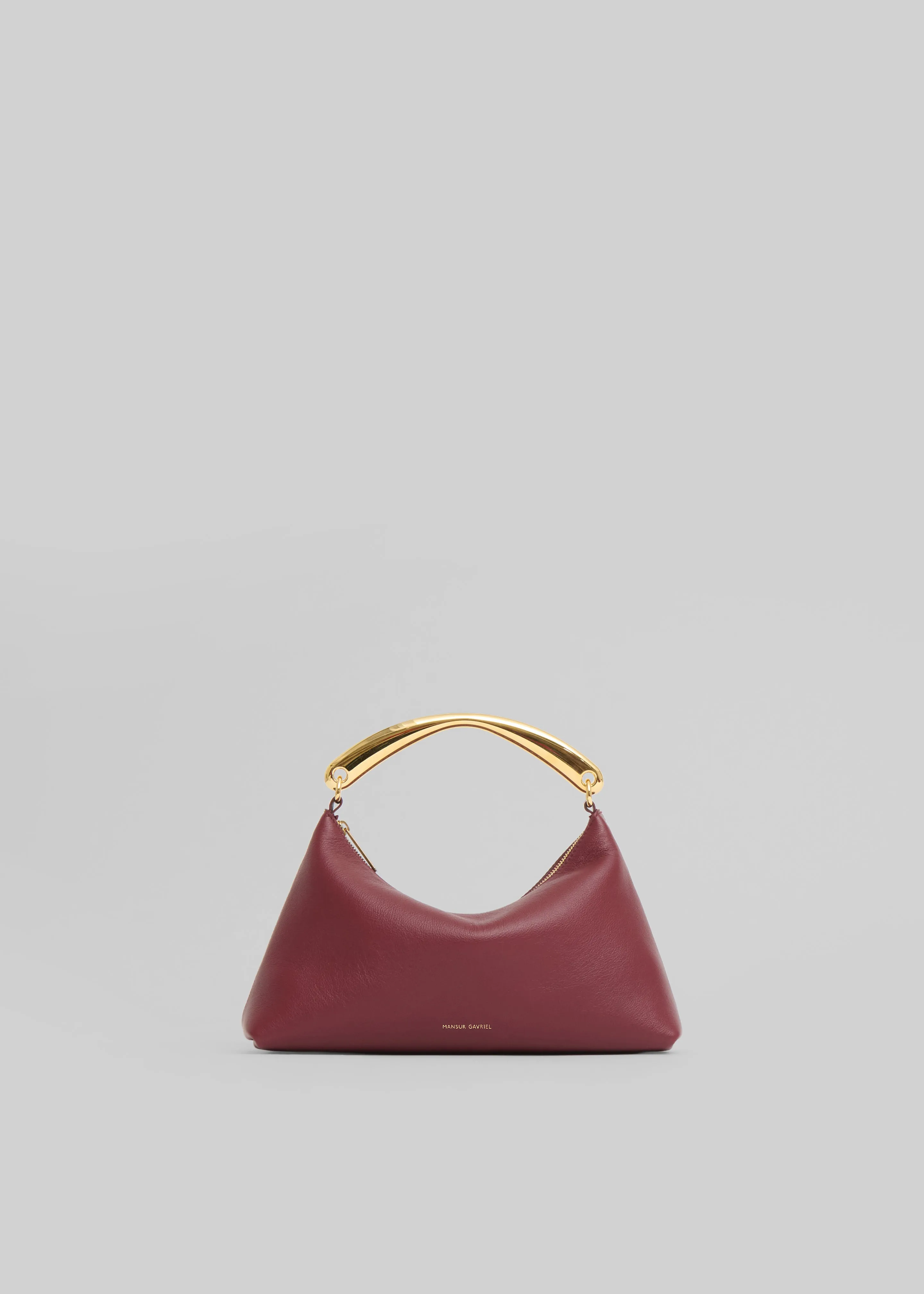 Mansur Gavriel Metal Handle Rhea Bag - Oxblood sold by Frankie Shop