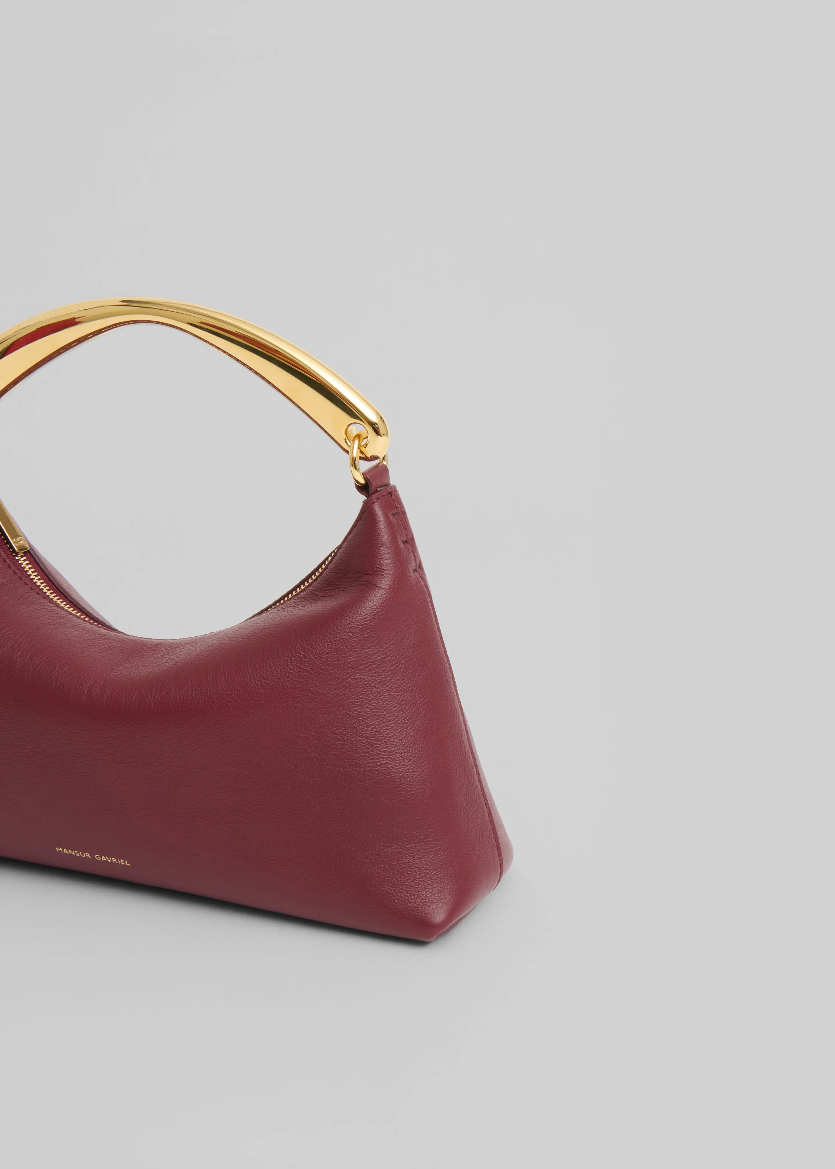 Mansur Gavriel Metal Handle Rhea Bag - Oxblood sold by Frankie Shop product image thumbnail 2