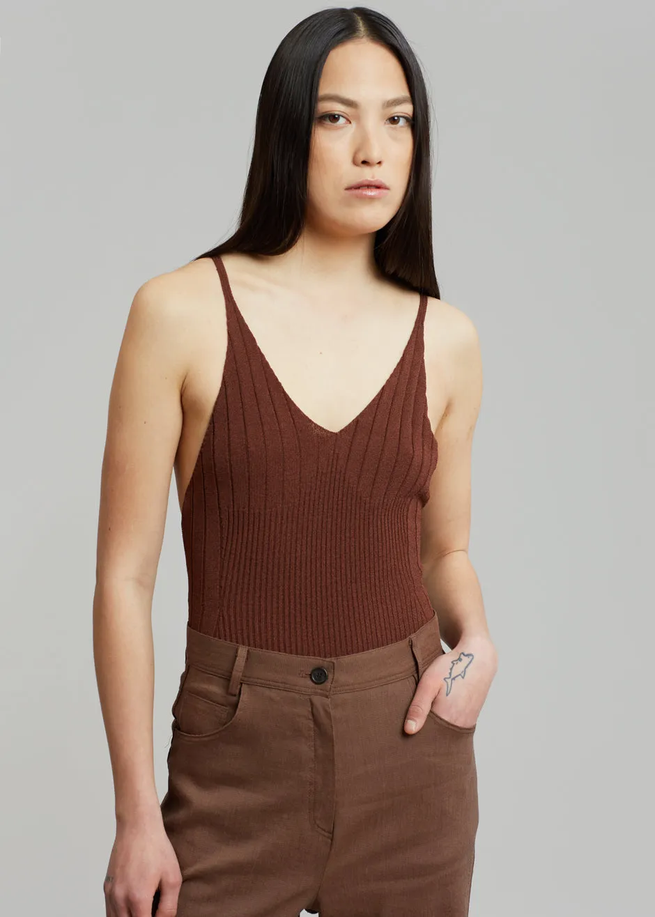 Aeron Silver Bodysuit - Dark Chocolate sold by Frankie Shop product image thumbnail 3