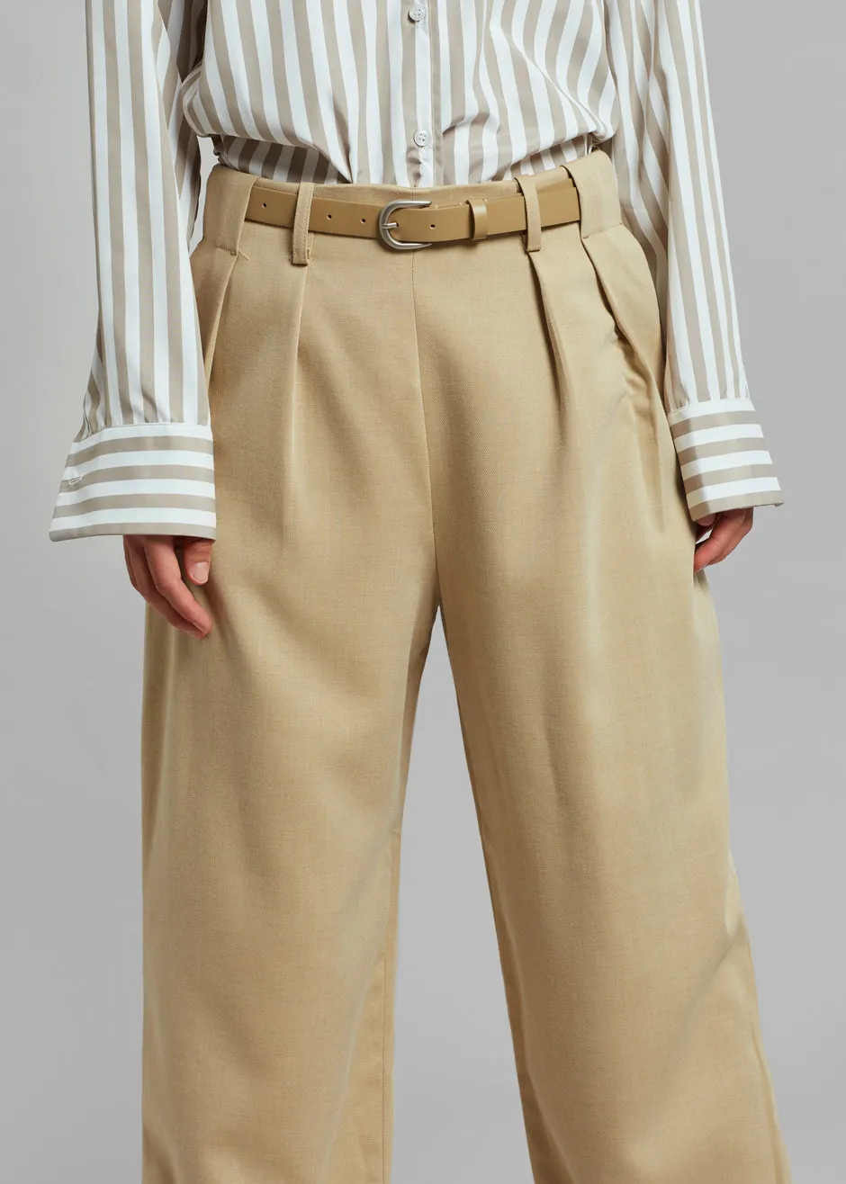 Beria Pleated Pants - Camel sold by Frankie Shop product image thumbnail 4