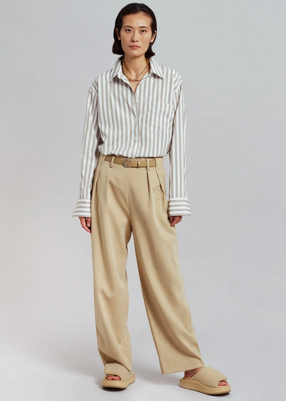 Beria Pleated Pants - Camel sold by Frankie Shop product image thumbnail 5