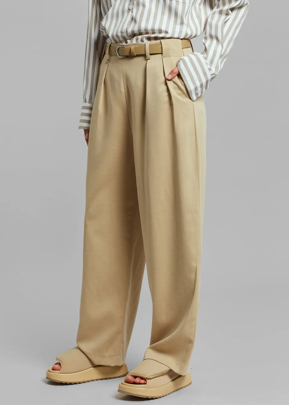Beria Pleated Pants - Camel sold by Frankie Shop product image thumbnail 3