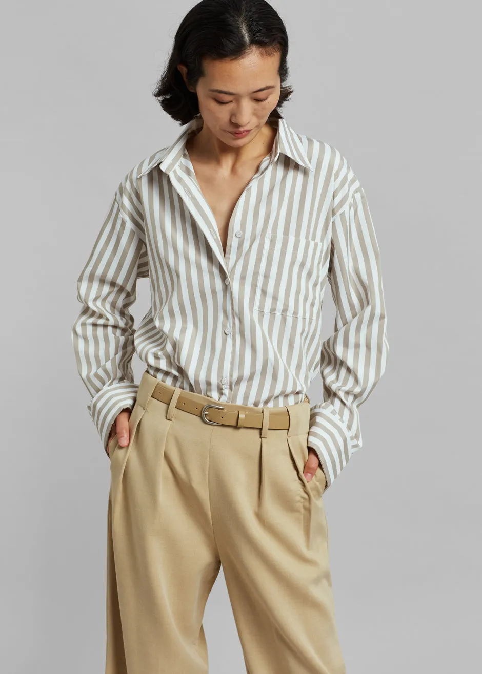 Beria Pleated Pants - Camel sold by Frankie Shop product image thumbnail 2