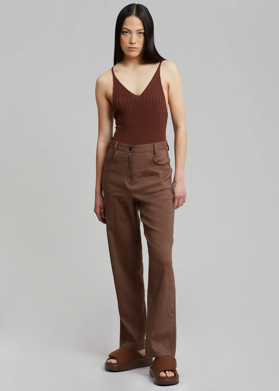 Aeron Silver Bodysuit - Dark Chocolate sold by Frankie Shop product image thumbnail 2