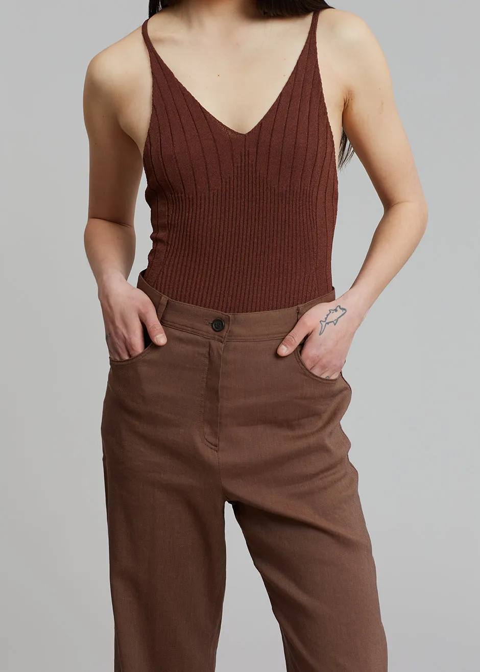 Aeron Silver Bodysuit - Dark Chocolate sold by Frankie Shop product image thumbnail 5